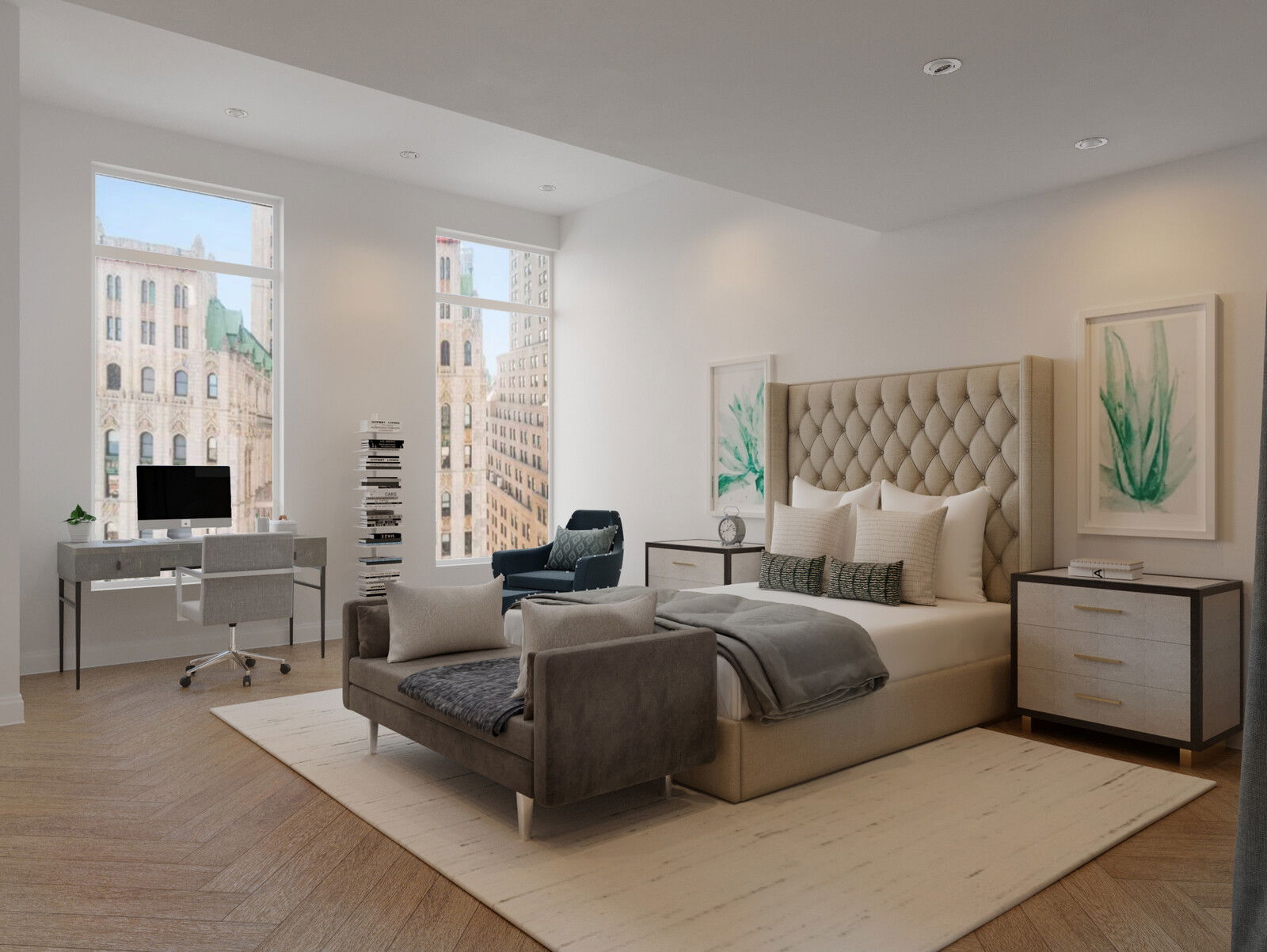 Online Designer Bedroom 3D Model 1