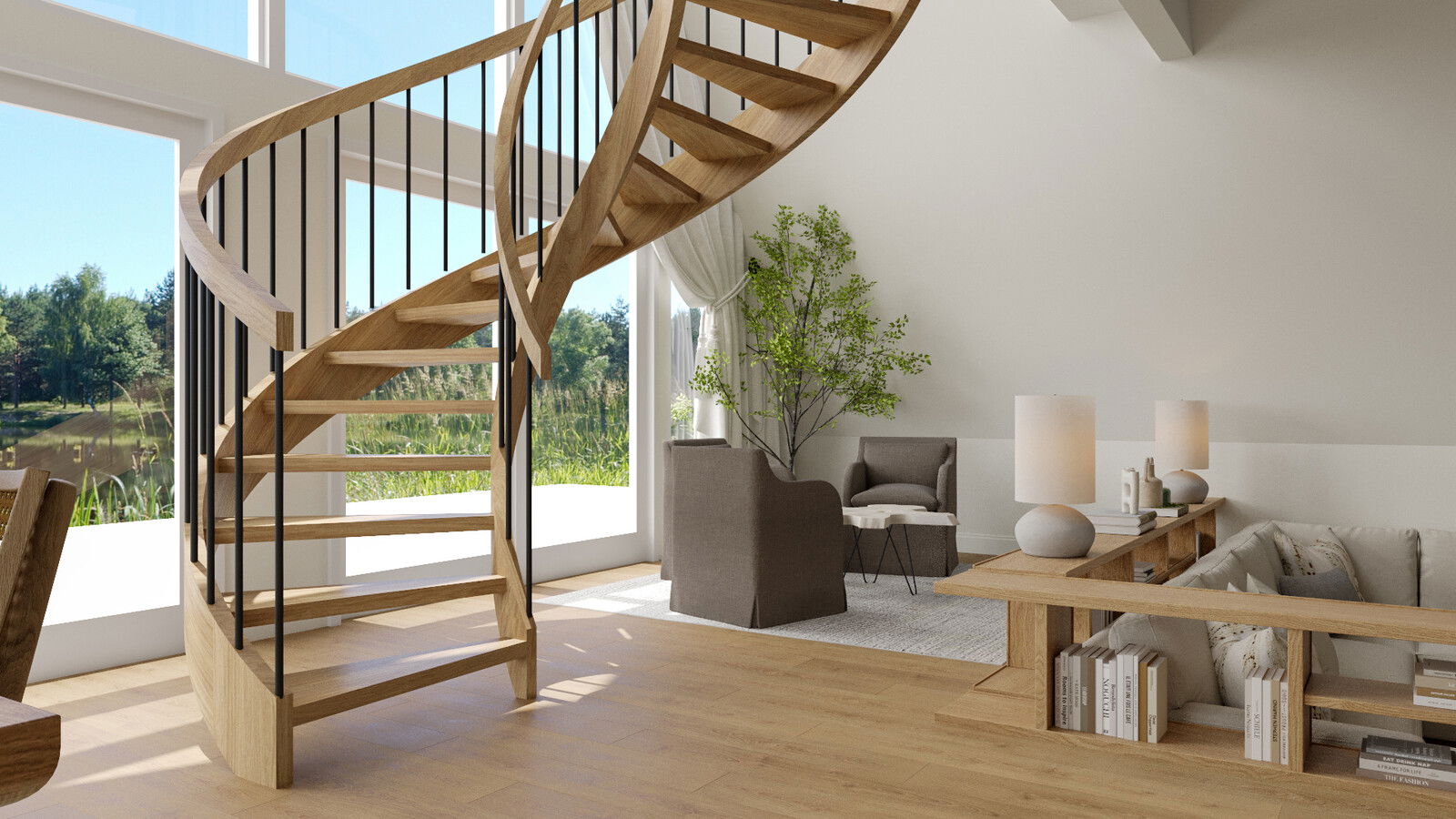 Online Designer Combined Living/Dining 3D Model 4