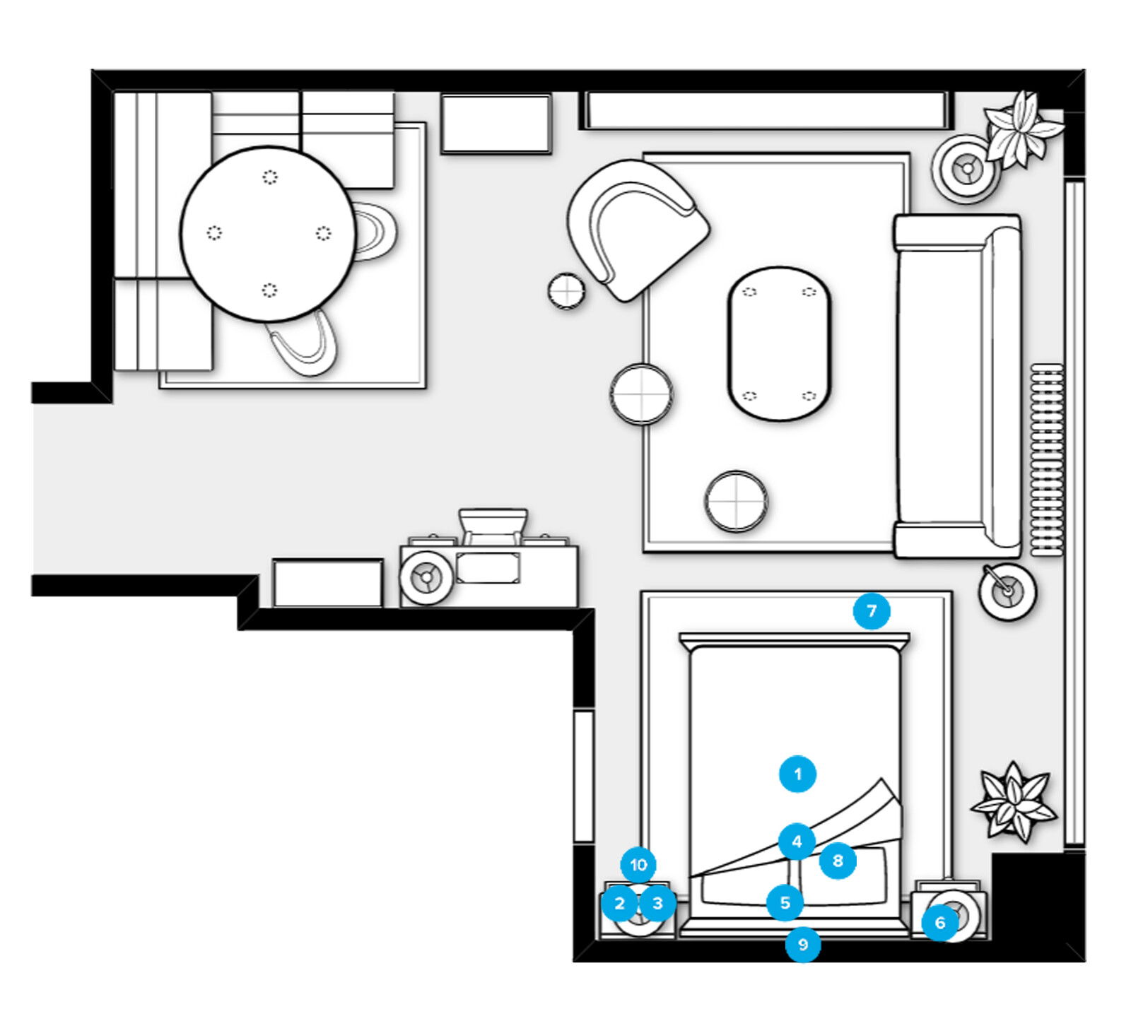 Online Designer Bedroom Floorplan