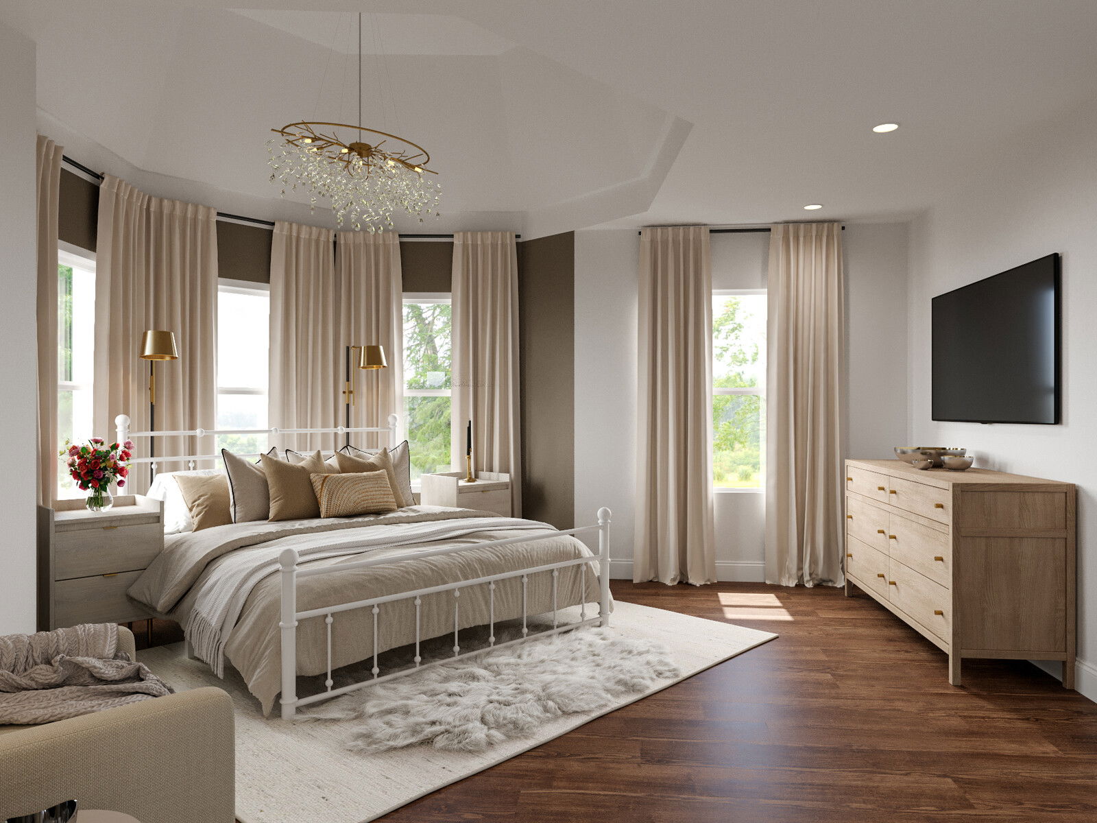 Online Designer Bedroom 3D Model 4