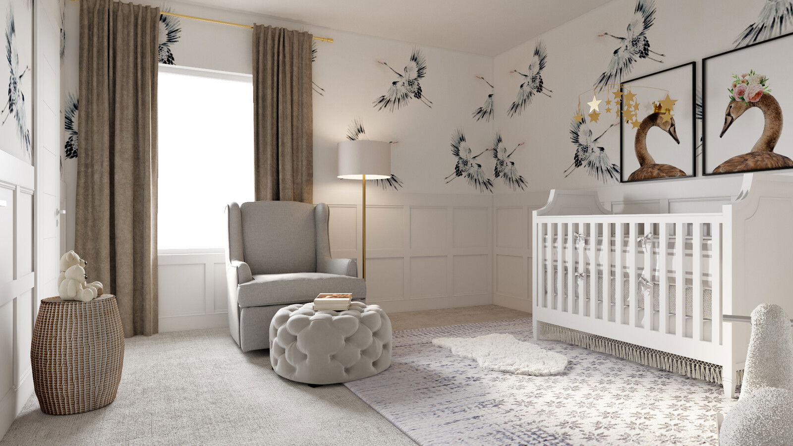 Neutral and Calming Nursery Design