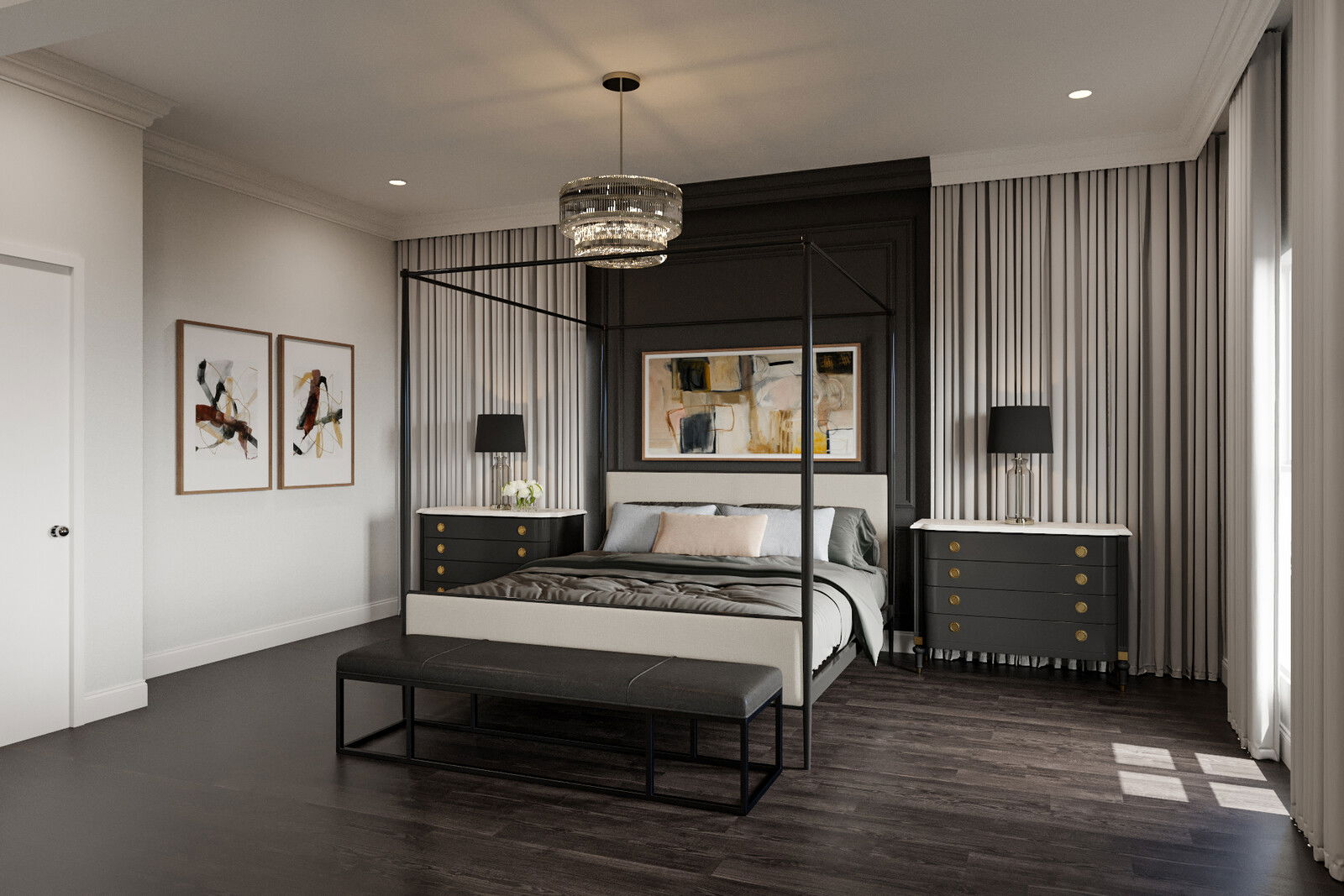 Online Designer Bedroom 3D Model 1
