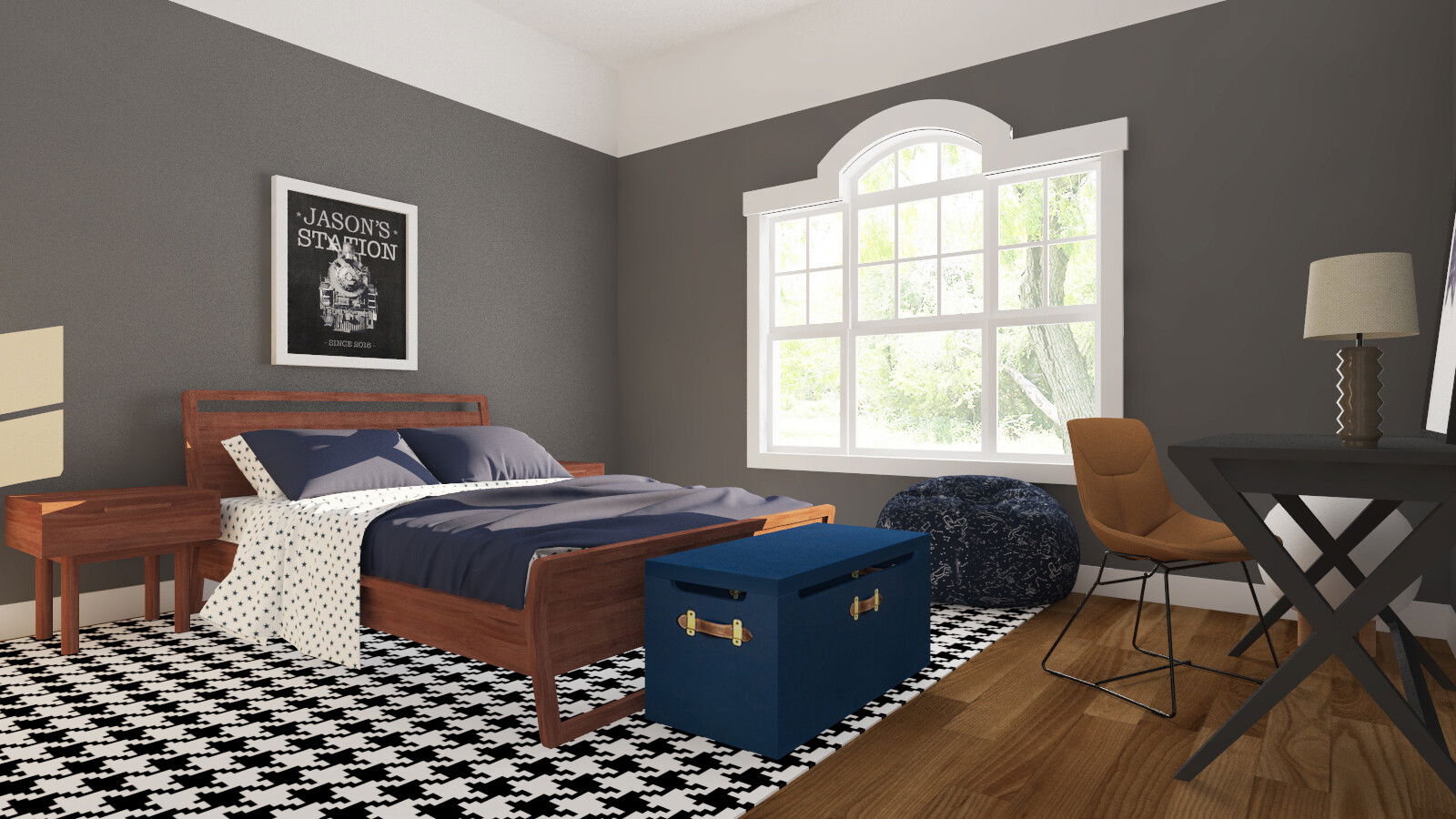 Online Designer Bedroom 3D Model 4