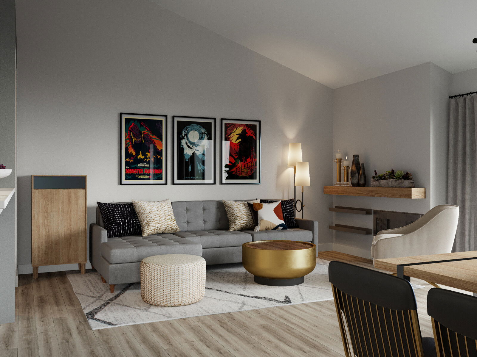 Modelo 3D Sala-Comedor del Diseñador en Línea 1