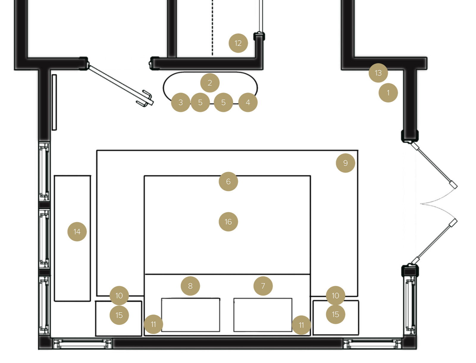 Online Designer Bedroom Floorplan
