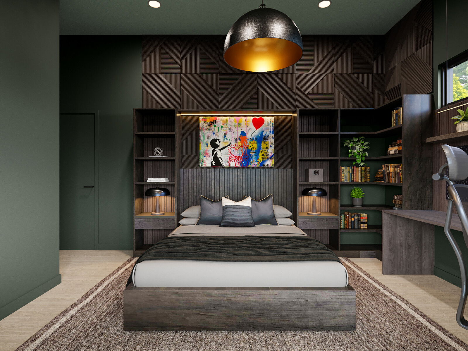 Online Designer Bedroom 3D Model 3