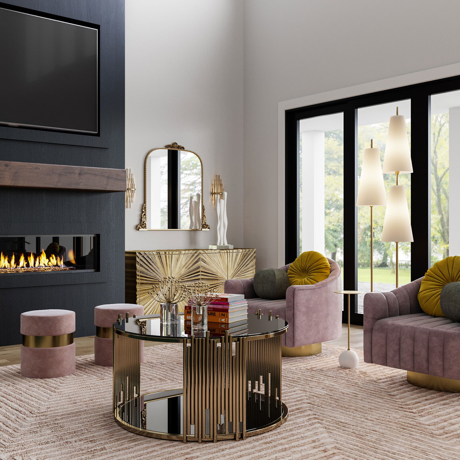 Online Designer Living Room 3D Model 1