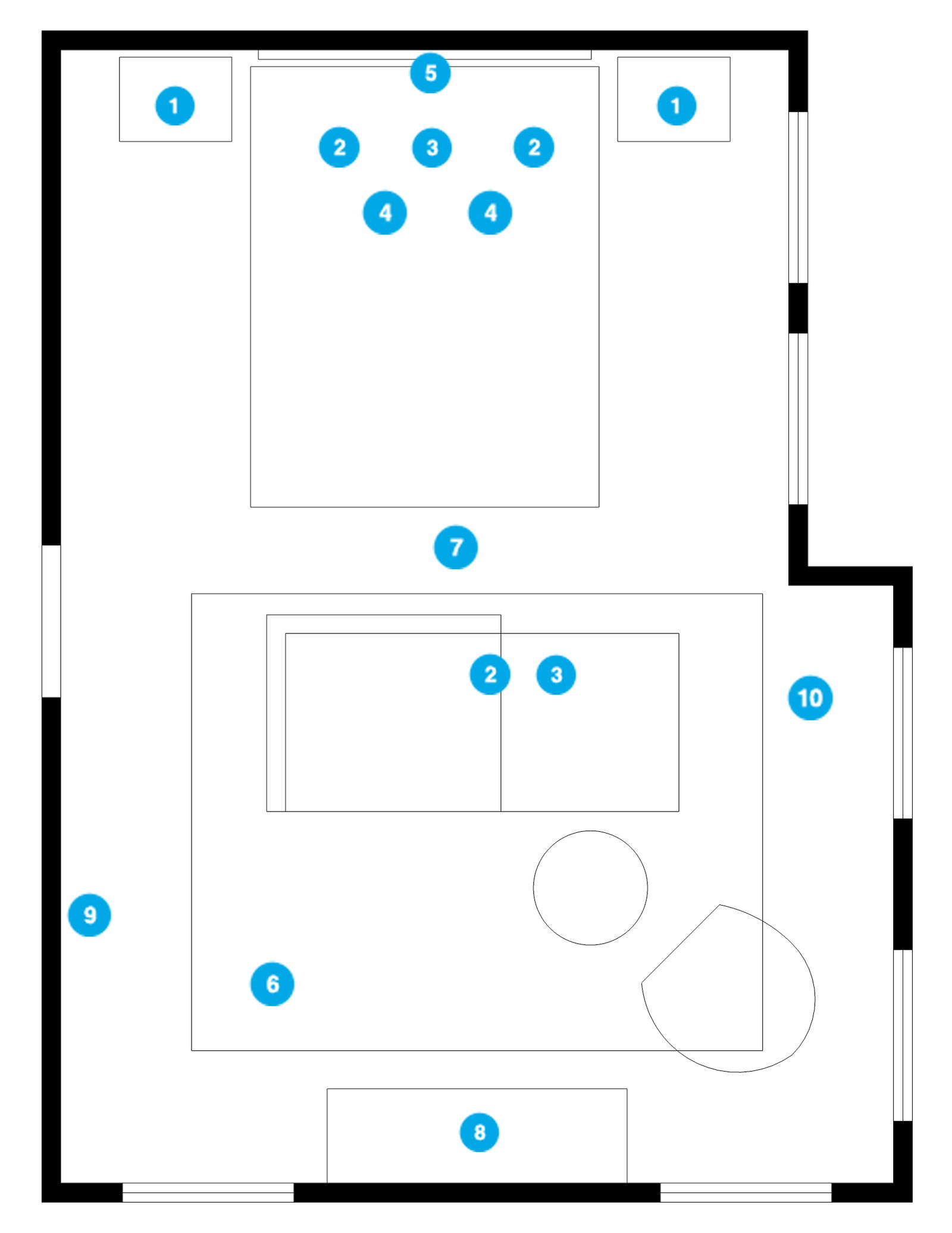 Plano del Dormitorio del Diseñador en Línea
