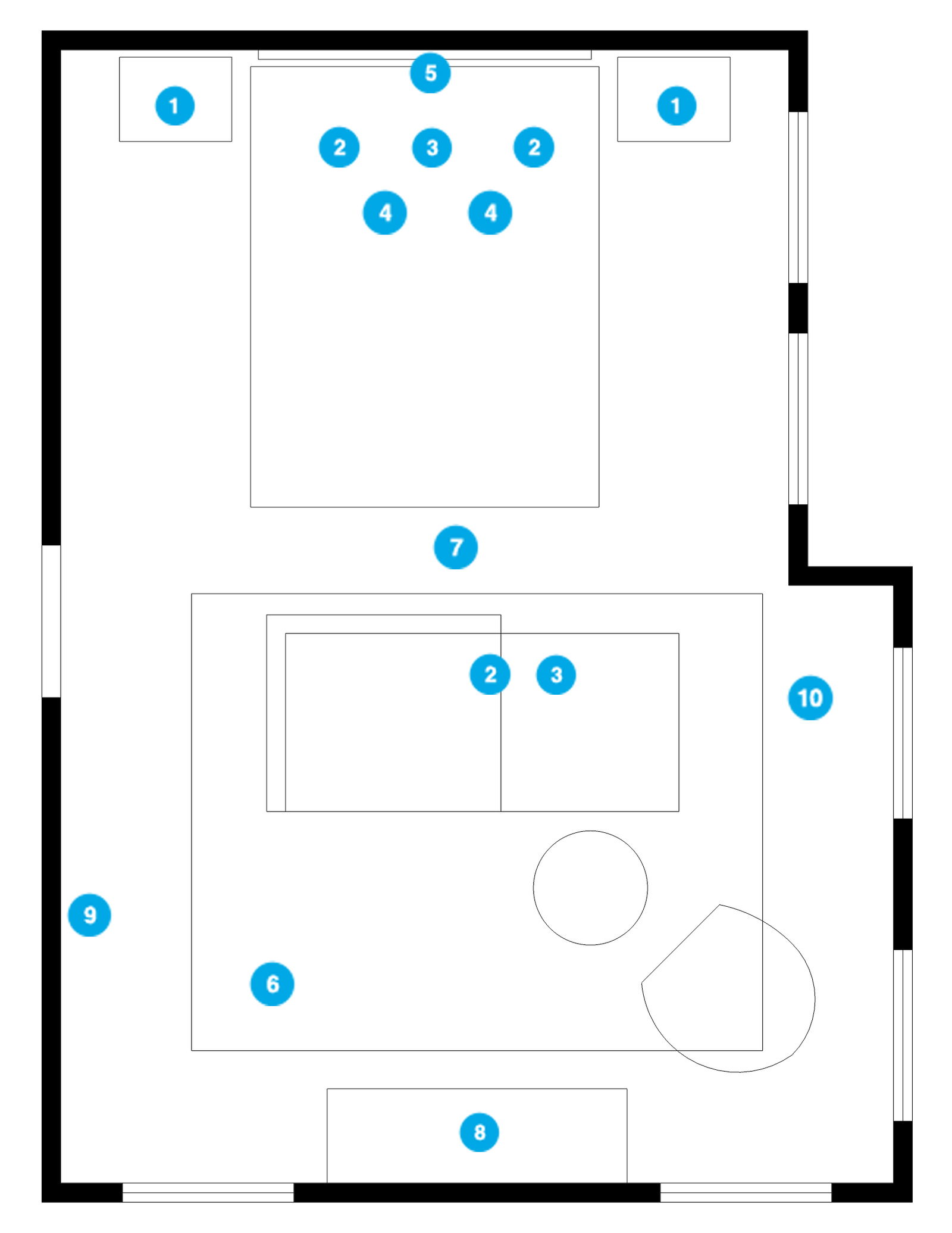 Online Designer Bedroom Floorplan