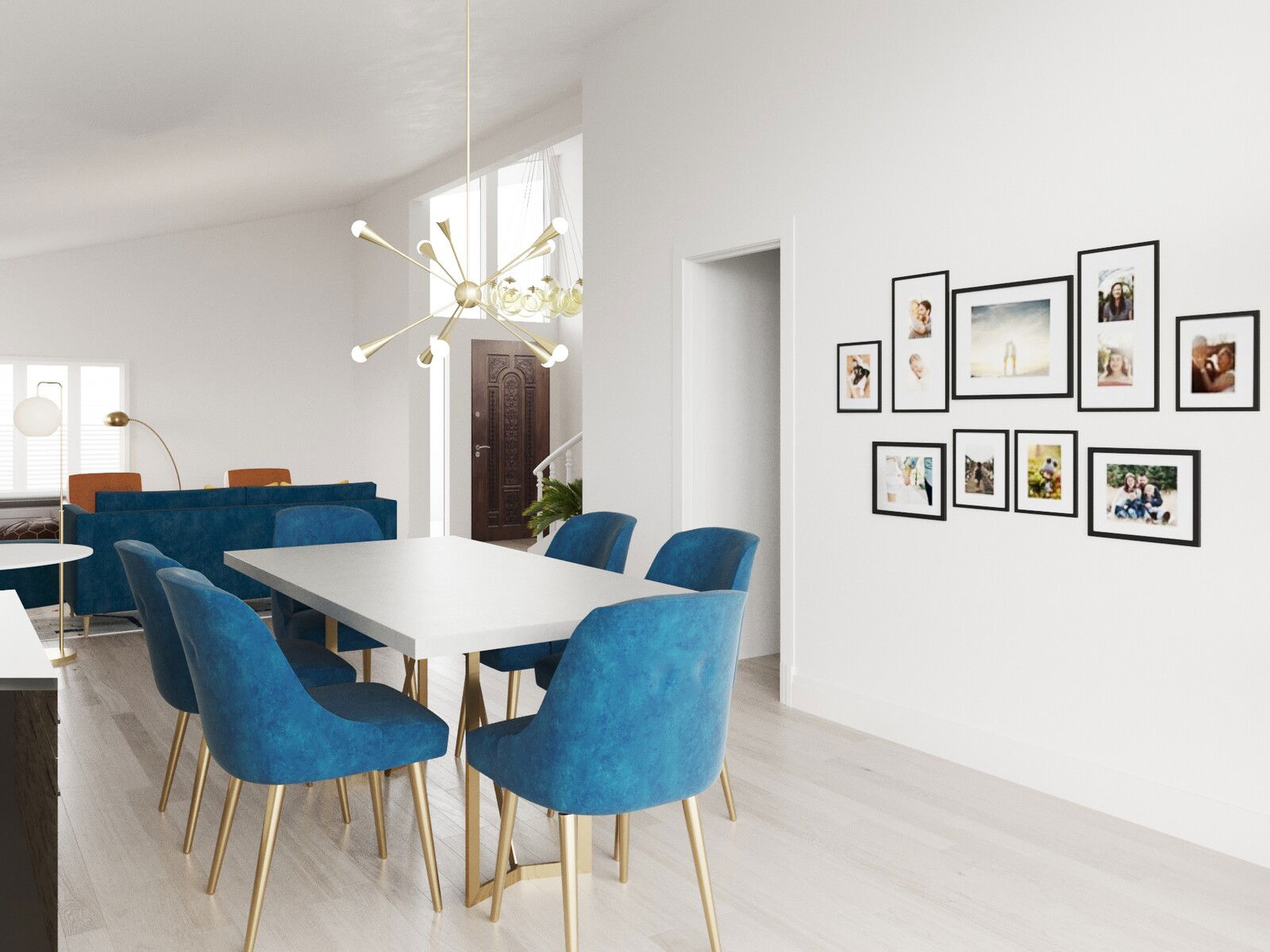 Online Designer Combined Living/Dining 3D Model 2