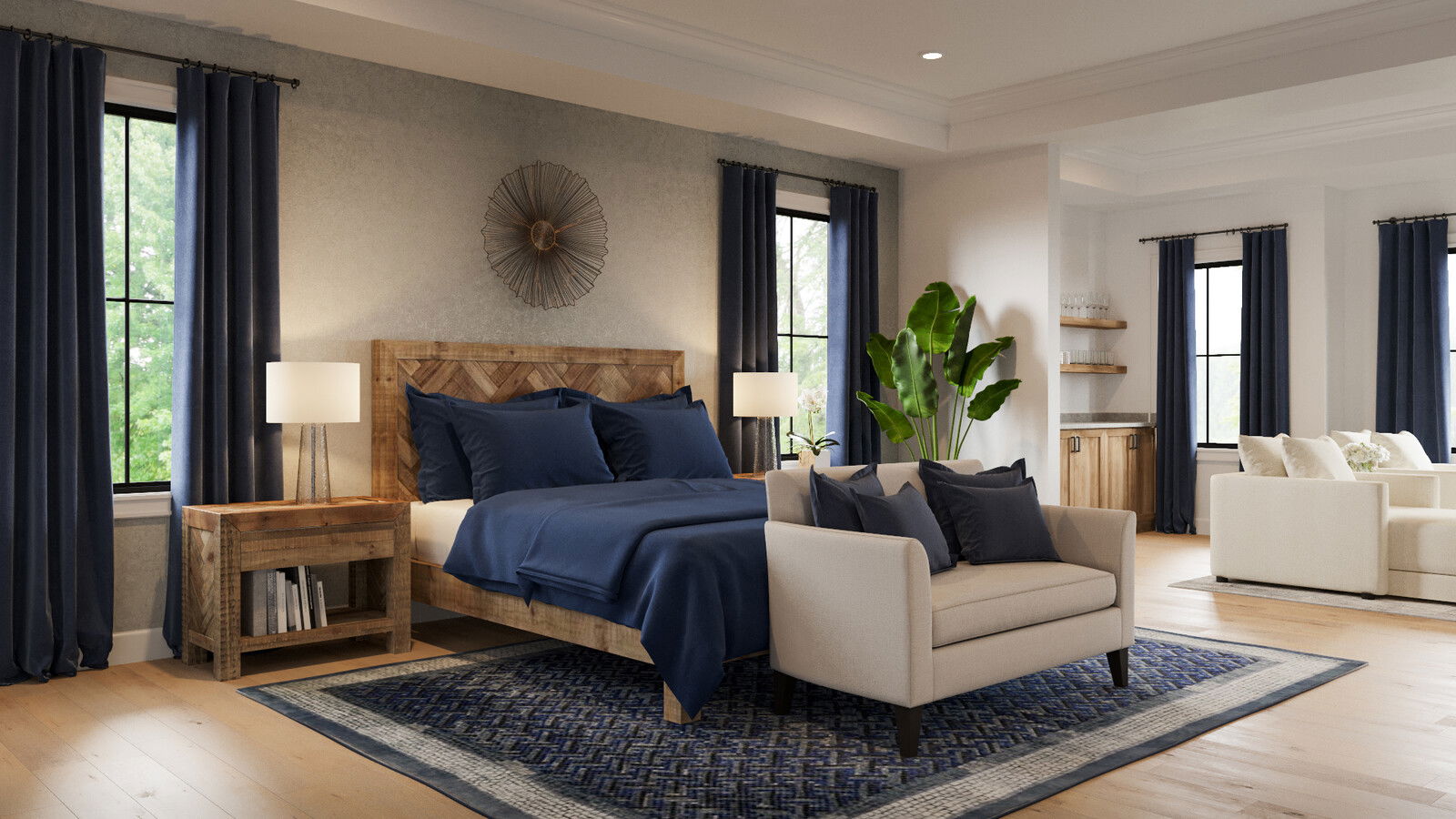 Diseño Interior de Hogar Luminoso y Calmante Rendering thumb