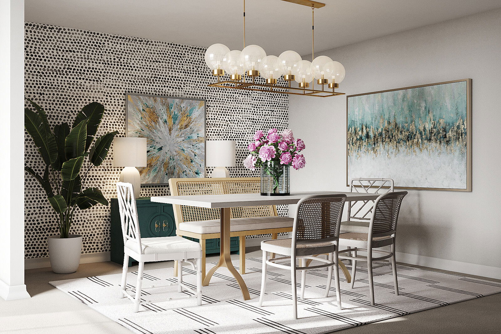 Online Designer Dining Room 3D Model 2