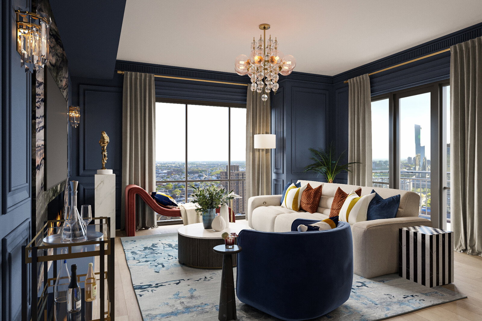 Online Designer Combined Living/Dining 3D Model 3