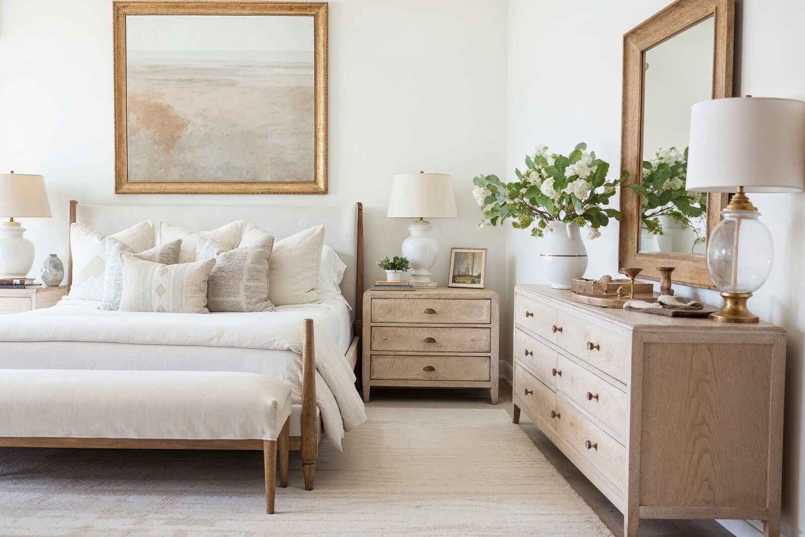 Contemporary White Bedroom Remodel