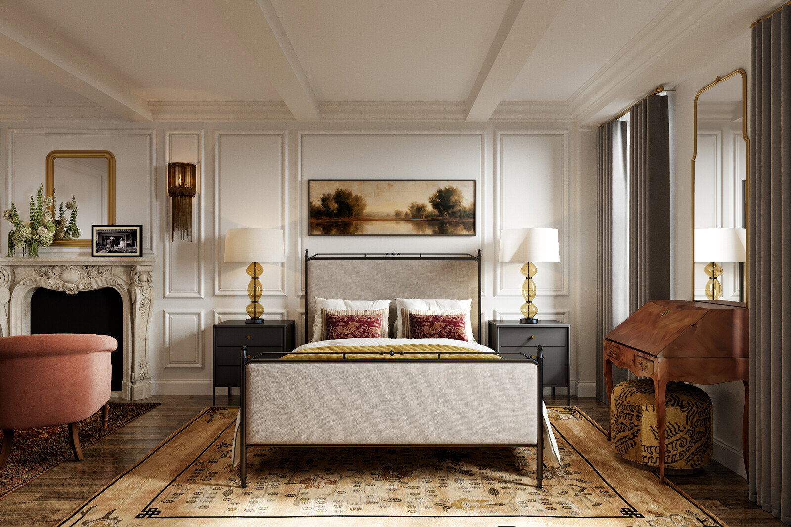 Online Designer Bedroom 3D Model 2