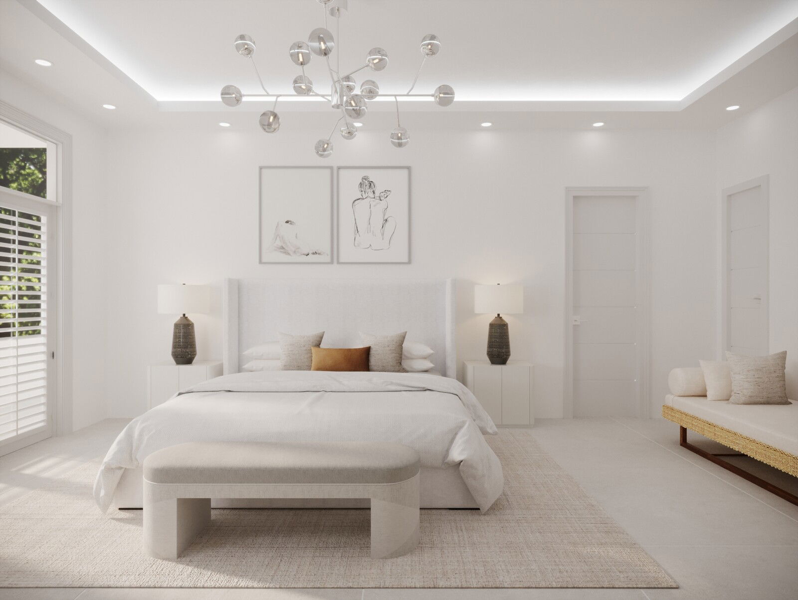 Online Designer Bedroom 3D Model 3