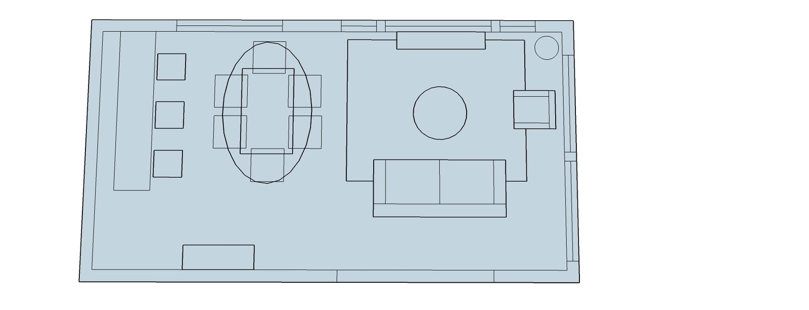 Plano de Sala-Comedor del Diseñador en Línea