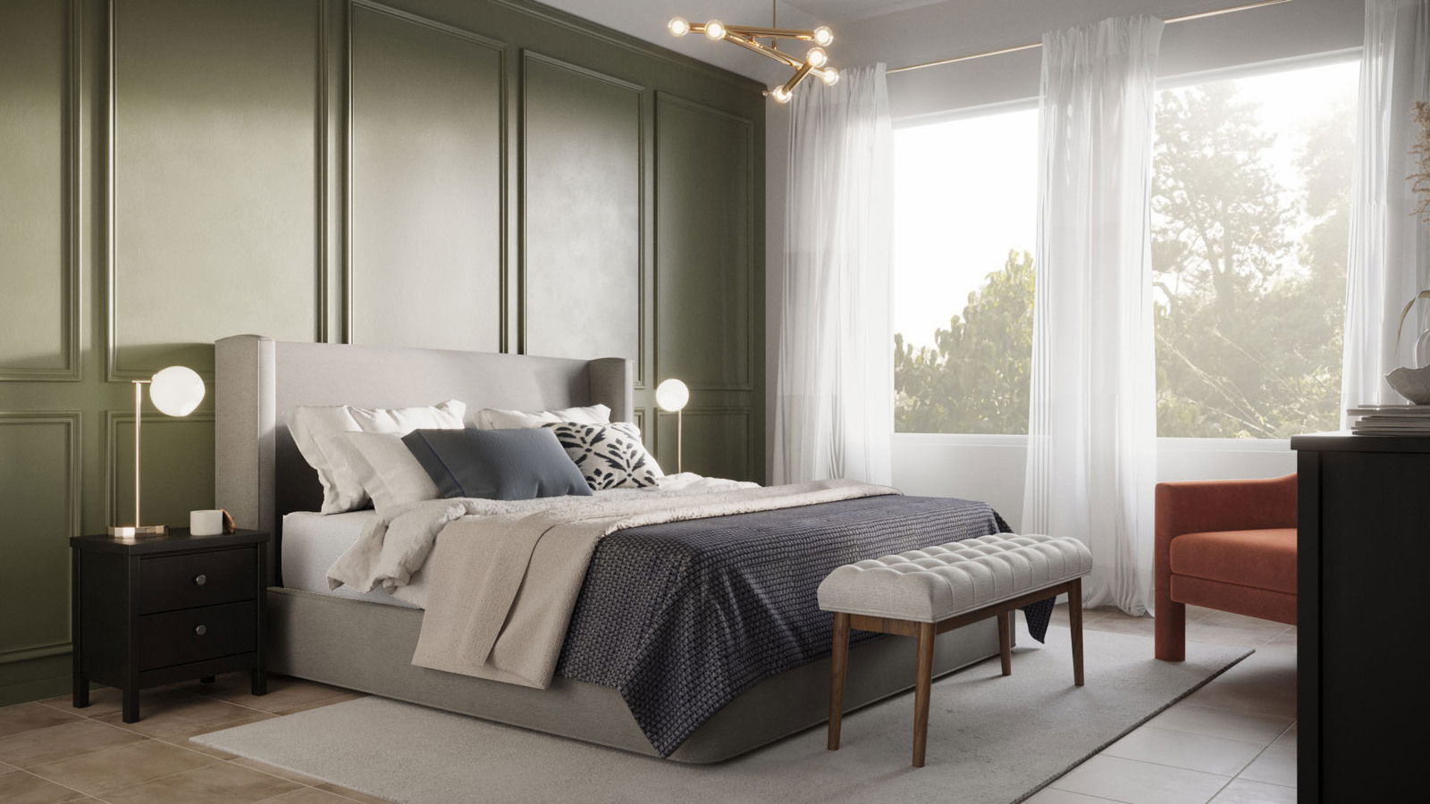 Online Designer Bedroom 3D Model 2