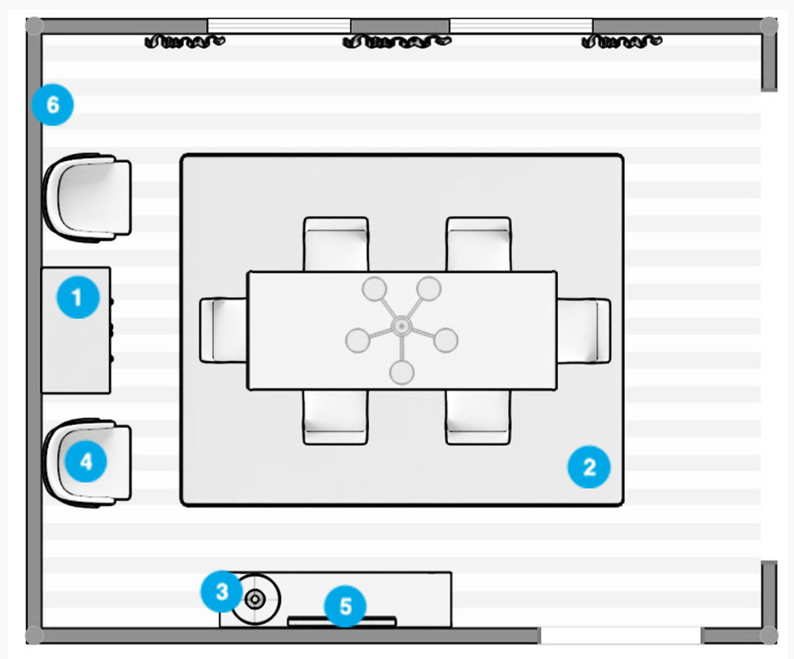 Online Designer Dining Room Floorplan