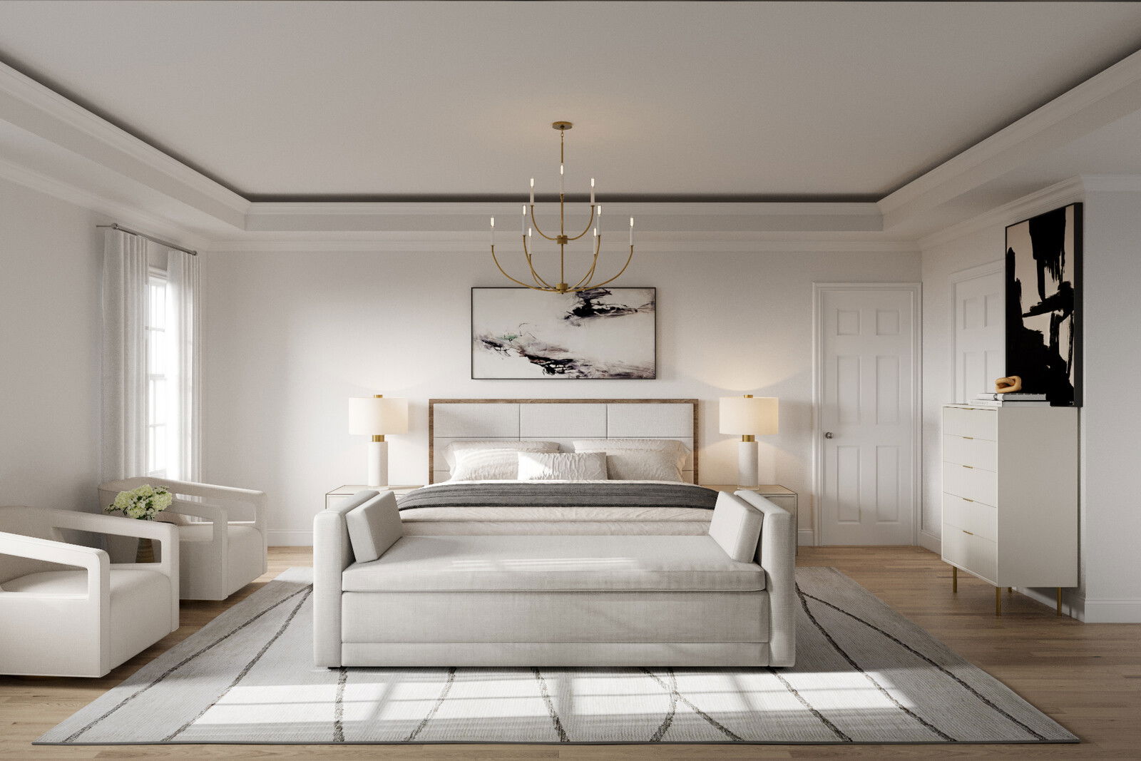 Online Designer Bedroom 3D Model 2