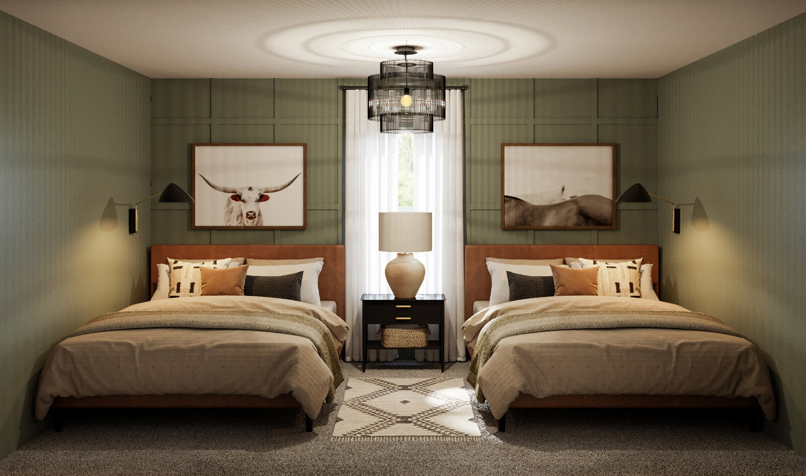 Renderizado de Diseños de Dormitorio Glam Ecléctico en Texas