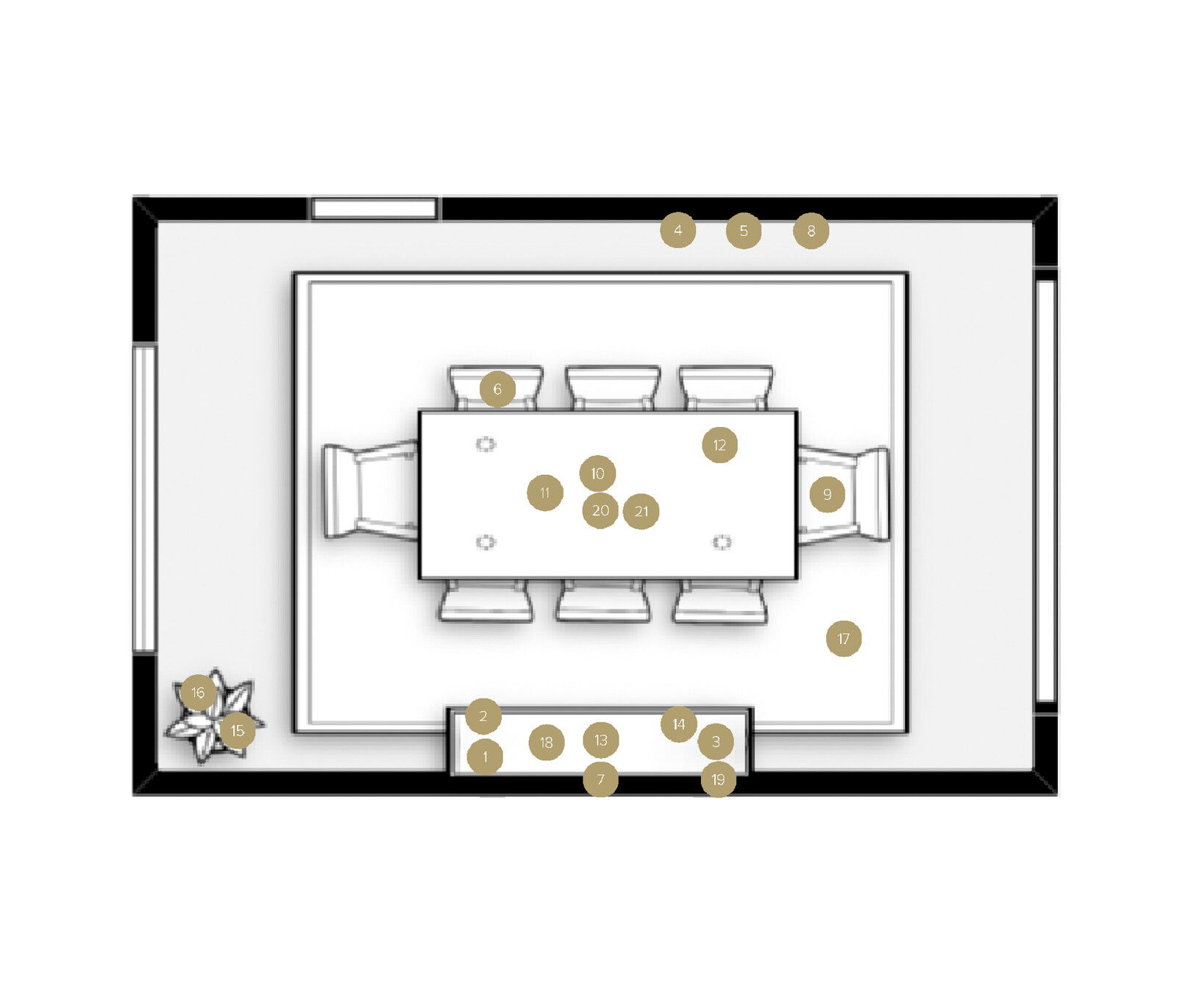 Online Designer Dining Room Floorplan
