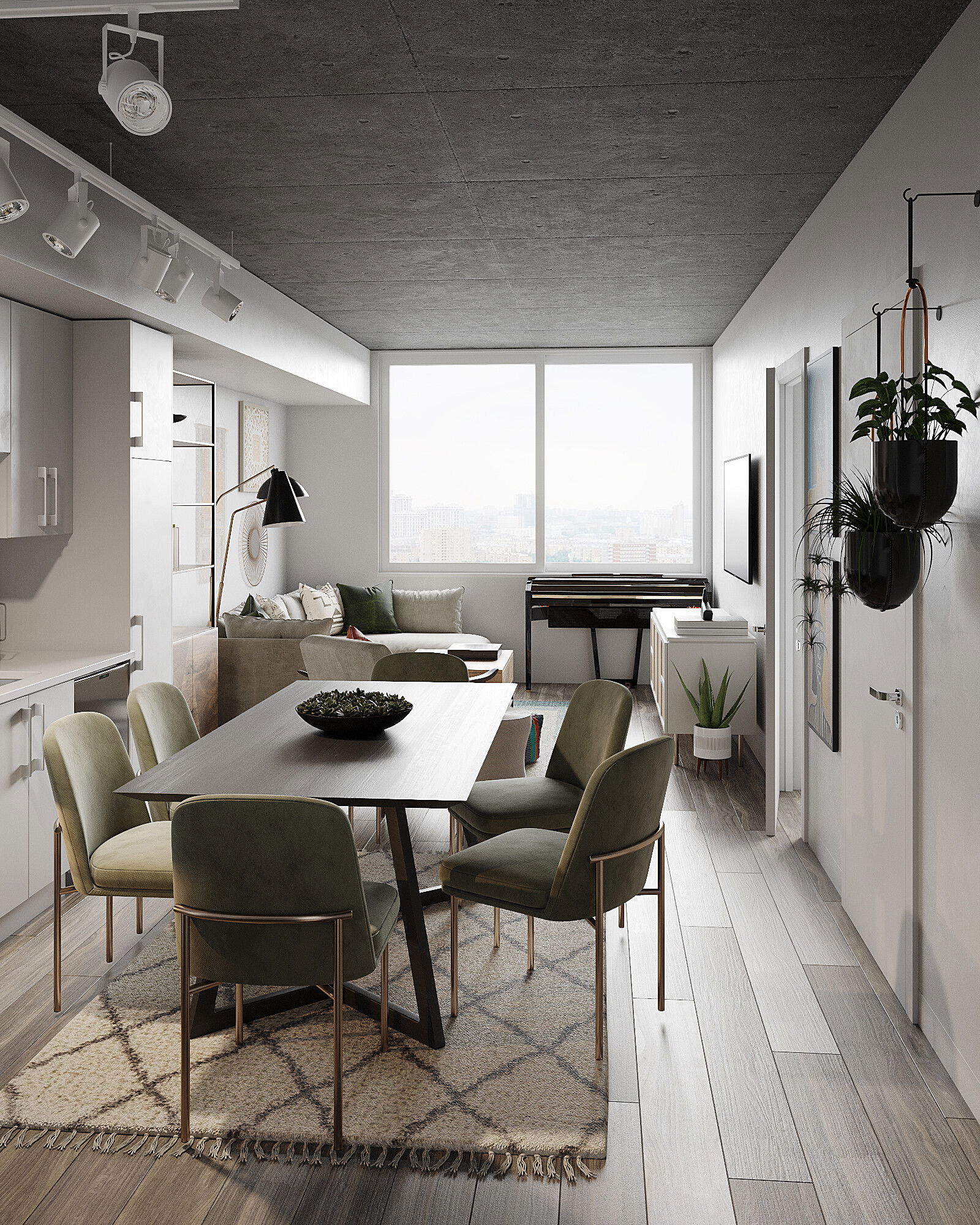Modelo 3D Sala-Comedor del Diseñador en Línea 4