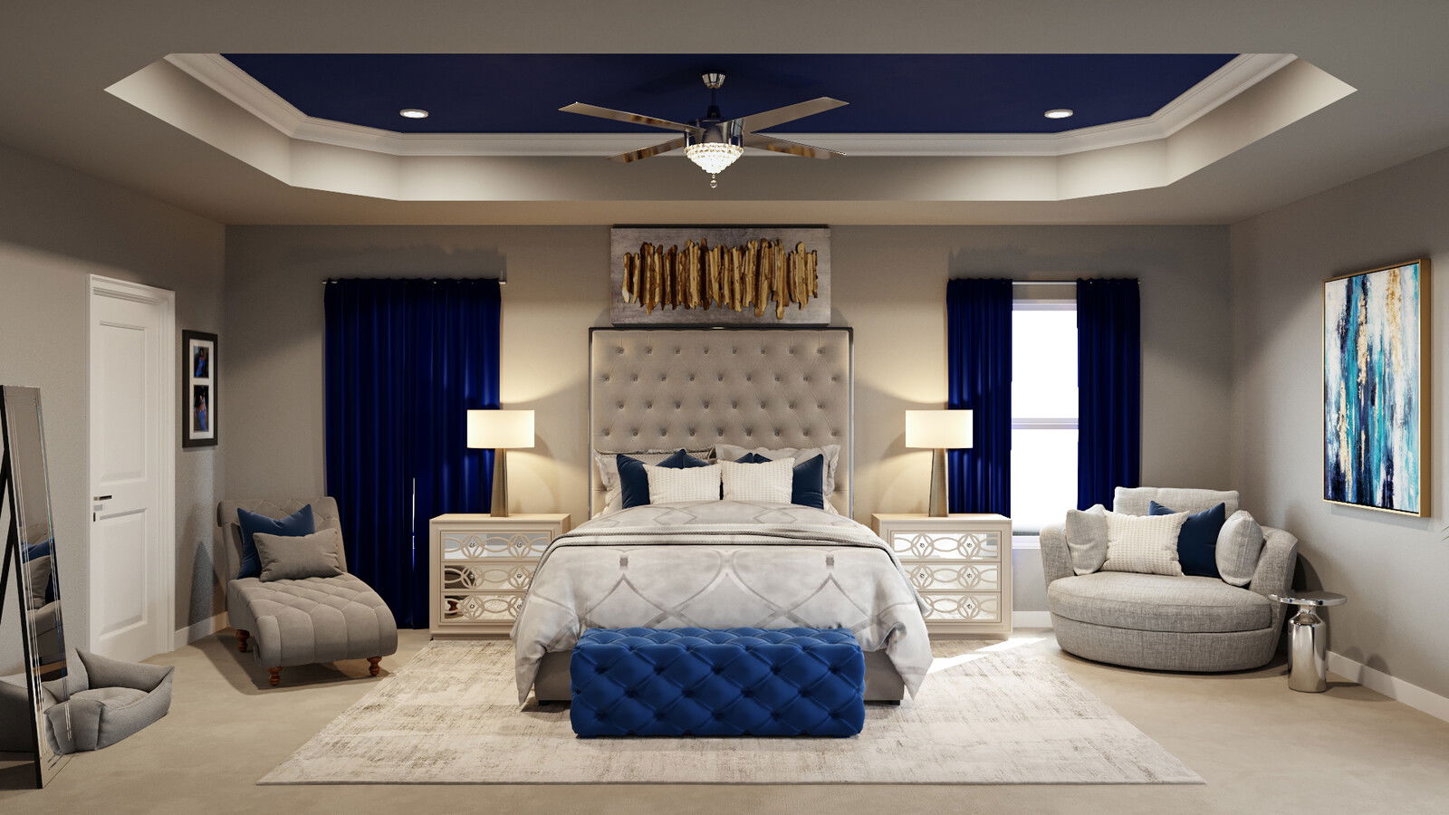 Sophisticated Glam Bedroom Interior Design