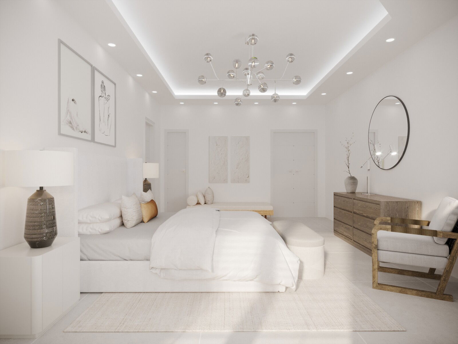 Online Designer Bedroom 3D Model 2