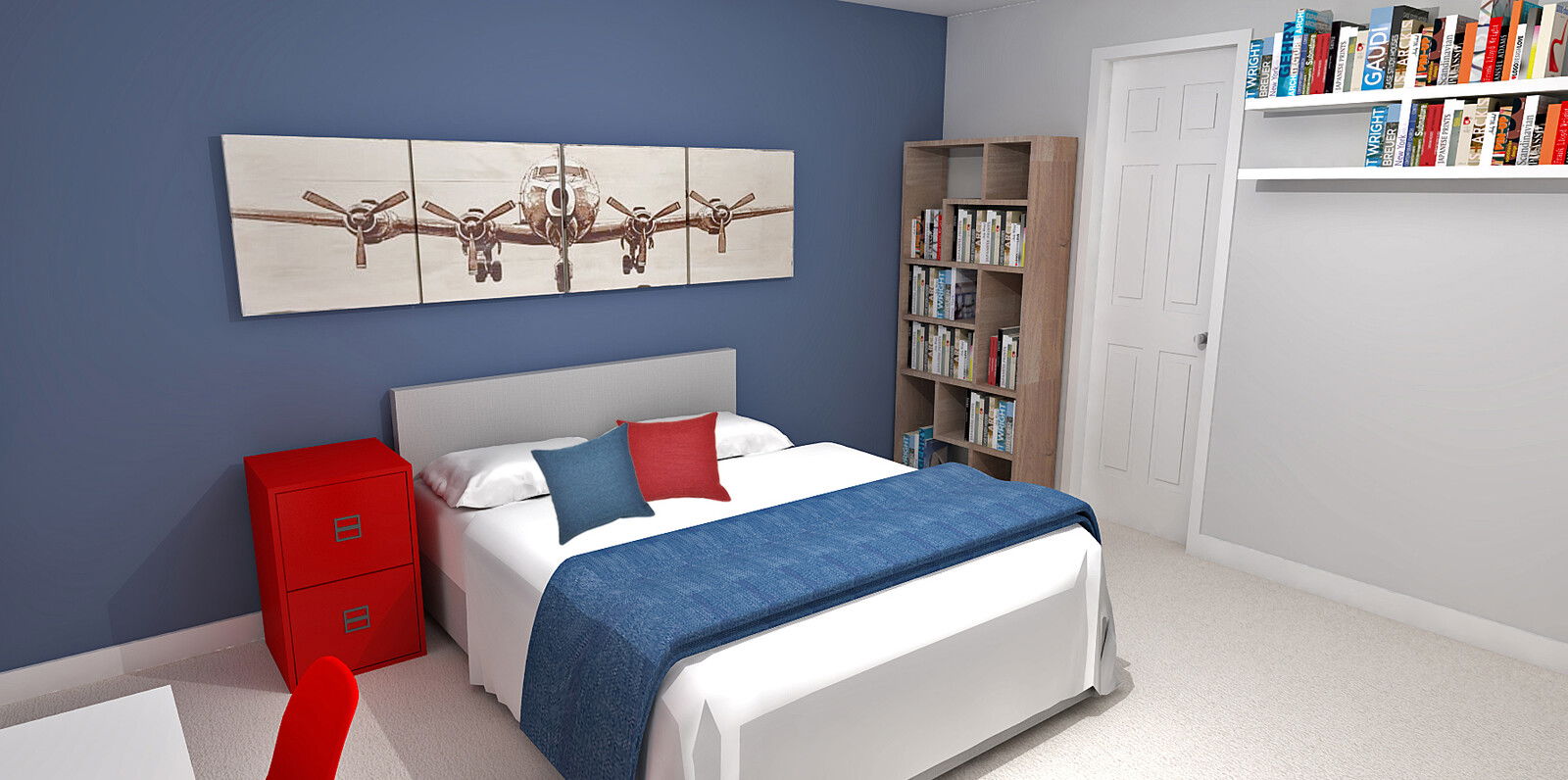 Online Designer Bedroom 3D Model 1