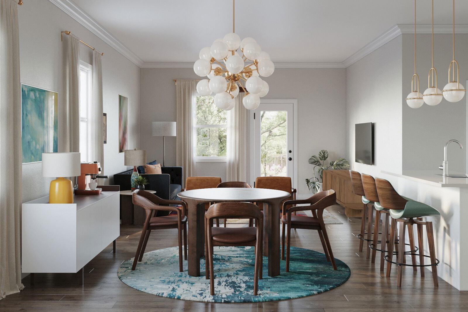 Online Designer Combined Living/Dining 3D Model 3
