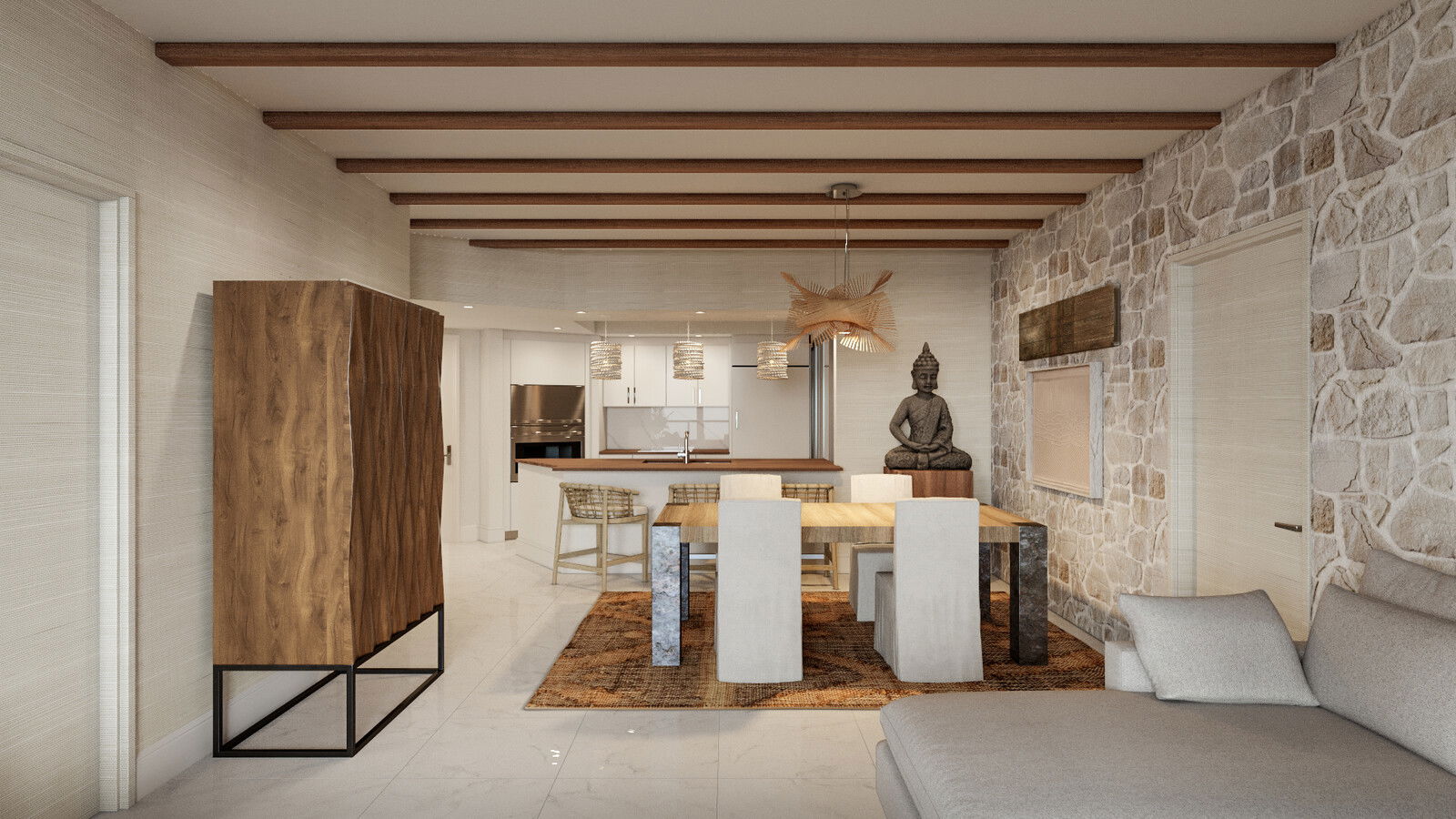Modelo 3D Sala-Comedor del Diseñador en Línea 2
