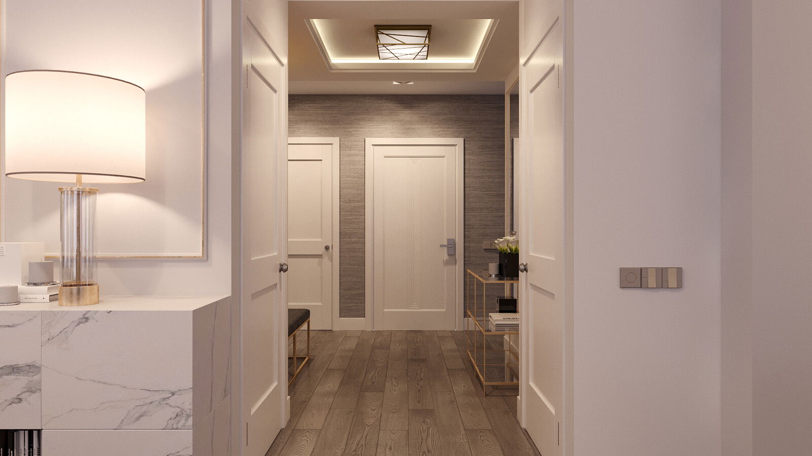 Elegant Entry and Hallway Interior Design