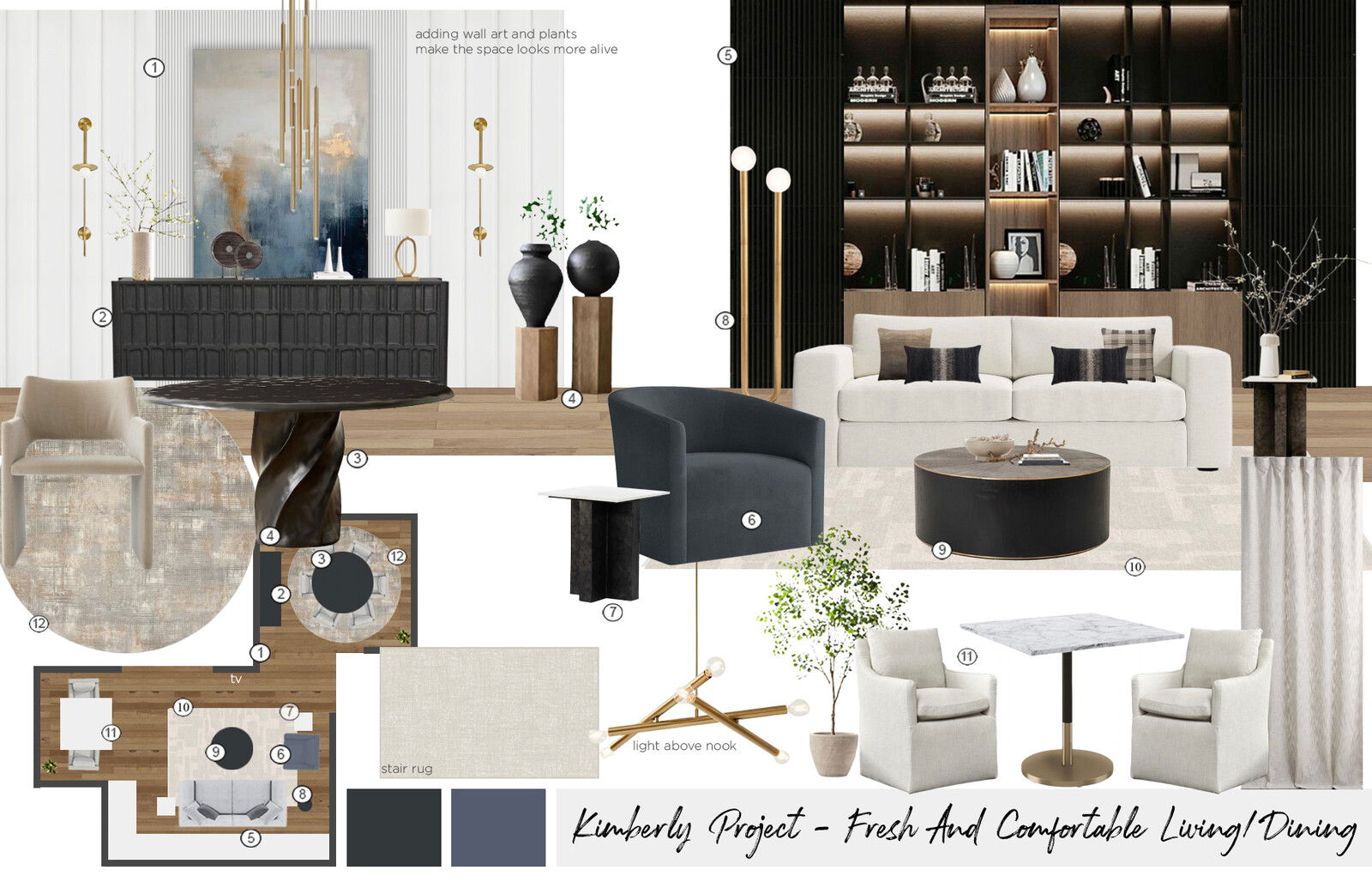 Online Designer Combined Living/Dining Interior Design Ideas