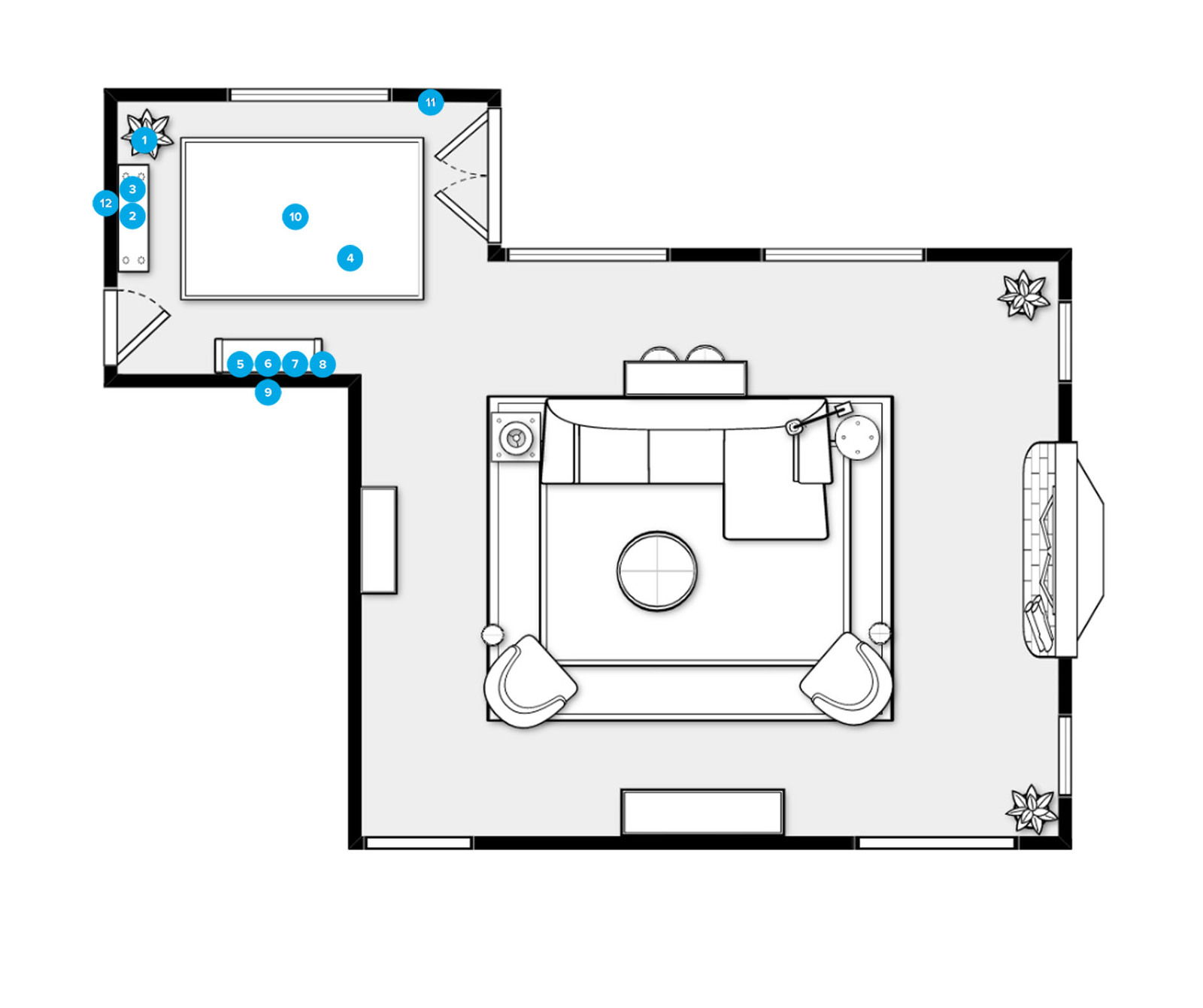 Online Designer Hallway/Entry Floorplan