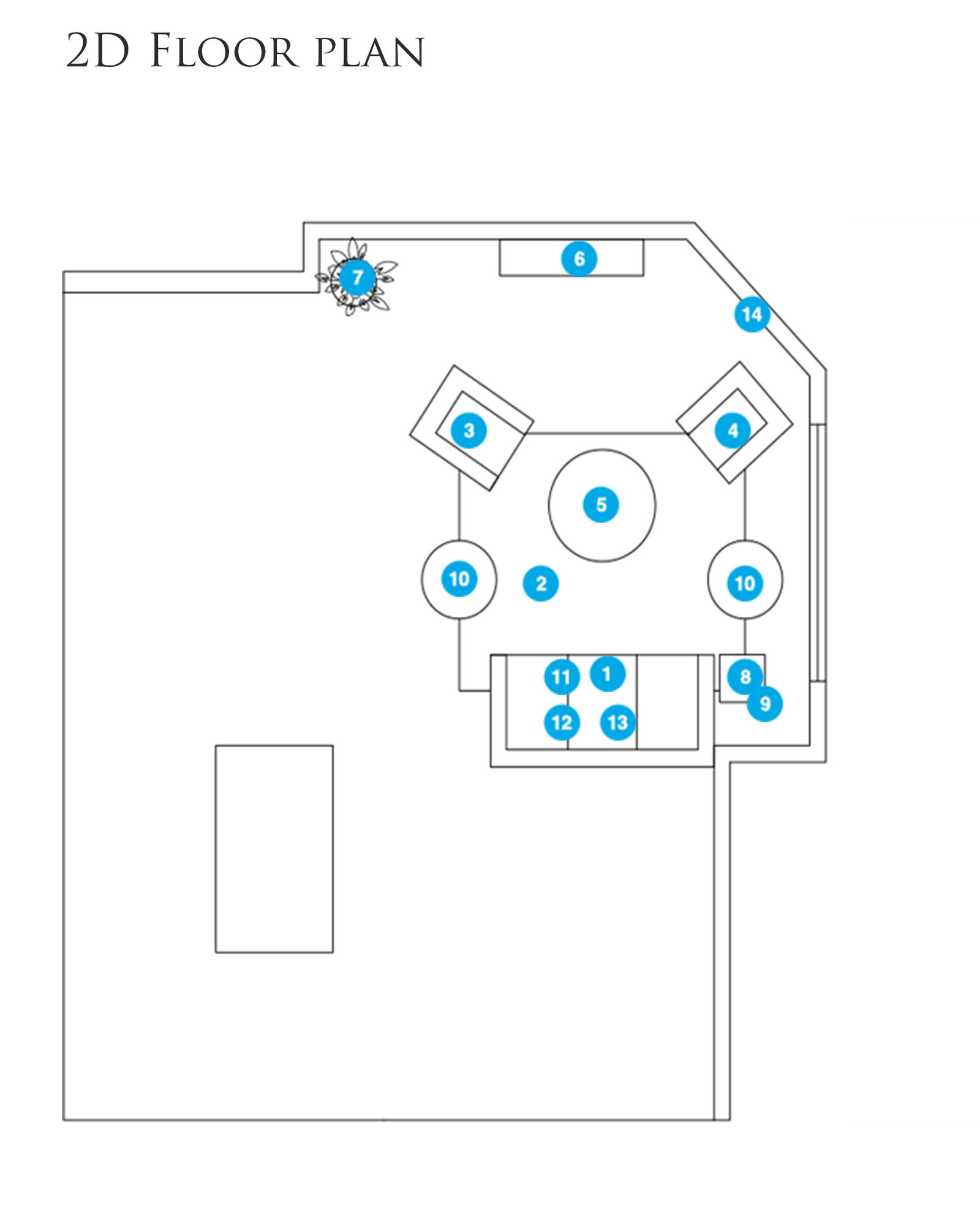 Online Designer Living Room Floorplan