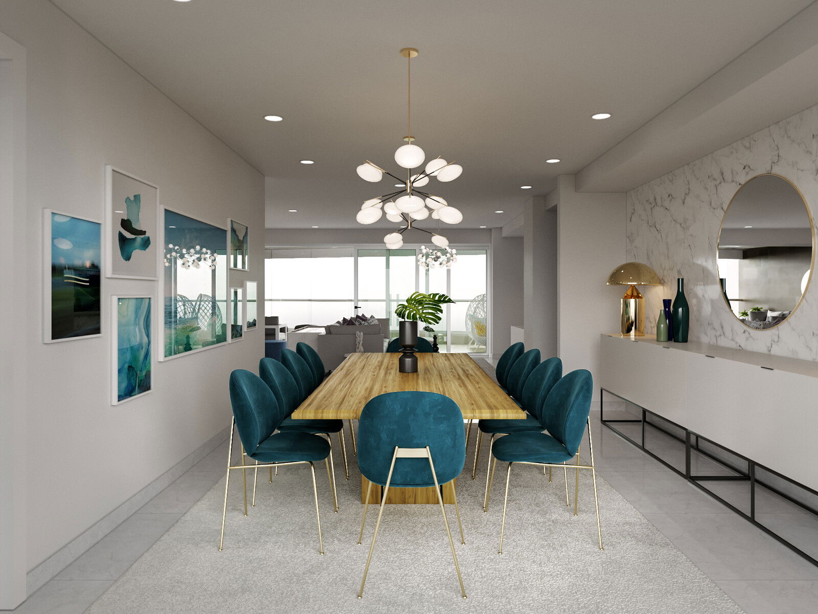 Moodboard de Acentos Turquesa para Apartamento de Alta Gama thumb