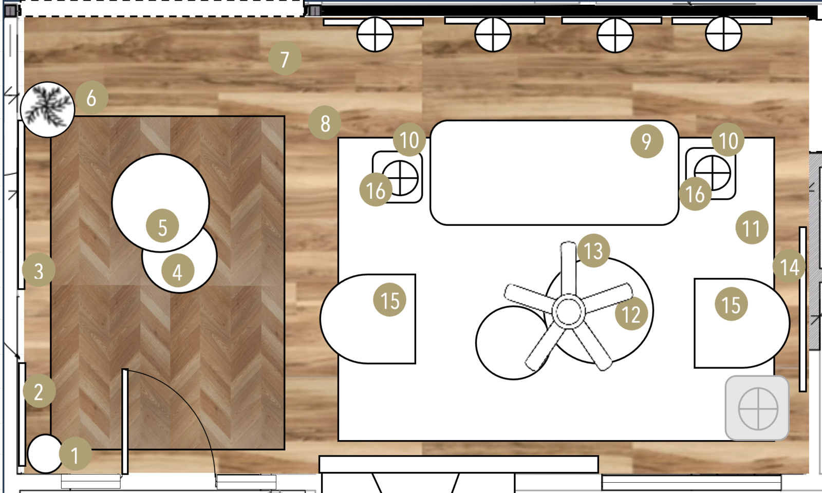 Online Designer Living Room Floorplan