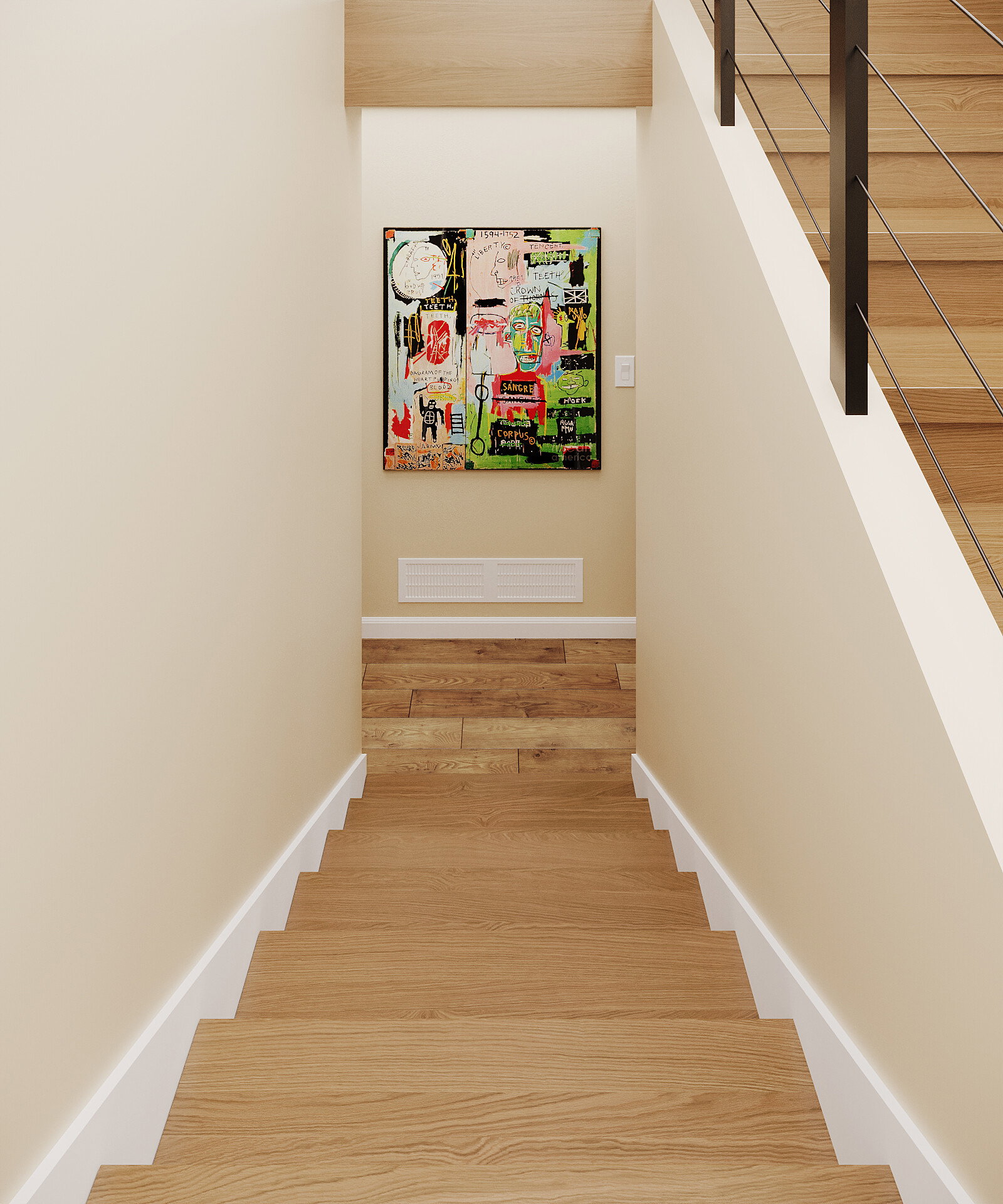 Renderizado de renovación del hogar fresco y sofisticado