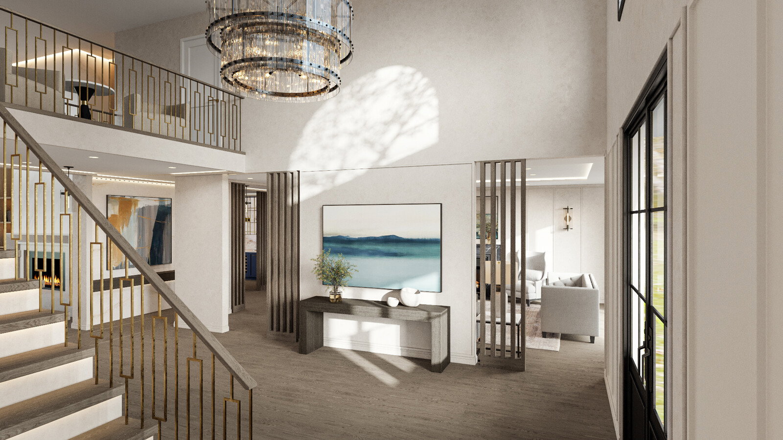 Miniatura de renderizado de renovación de diseño interior lujoso