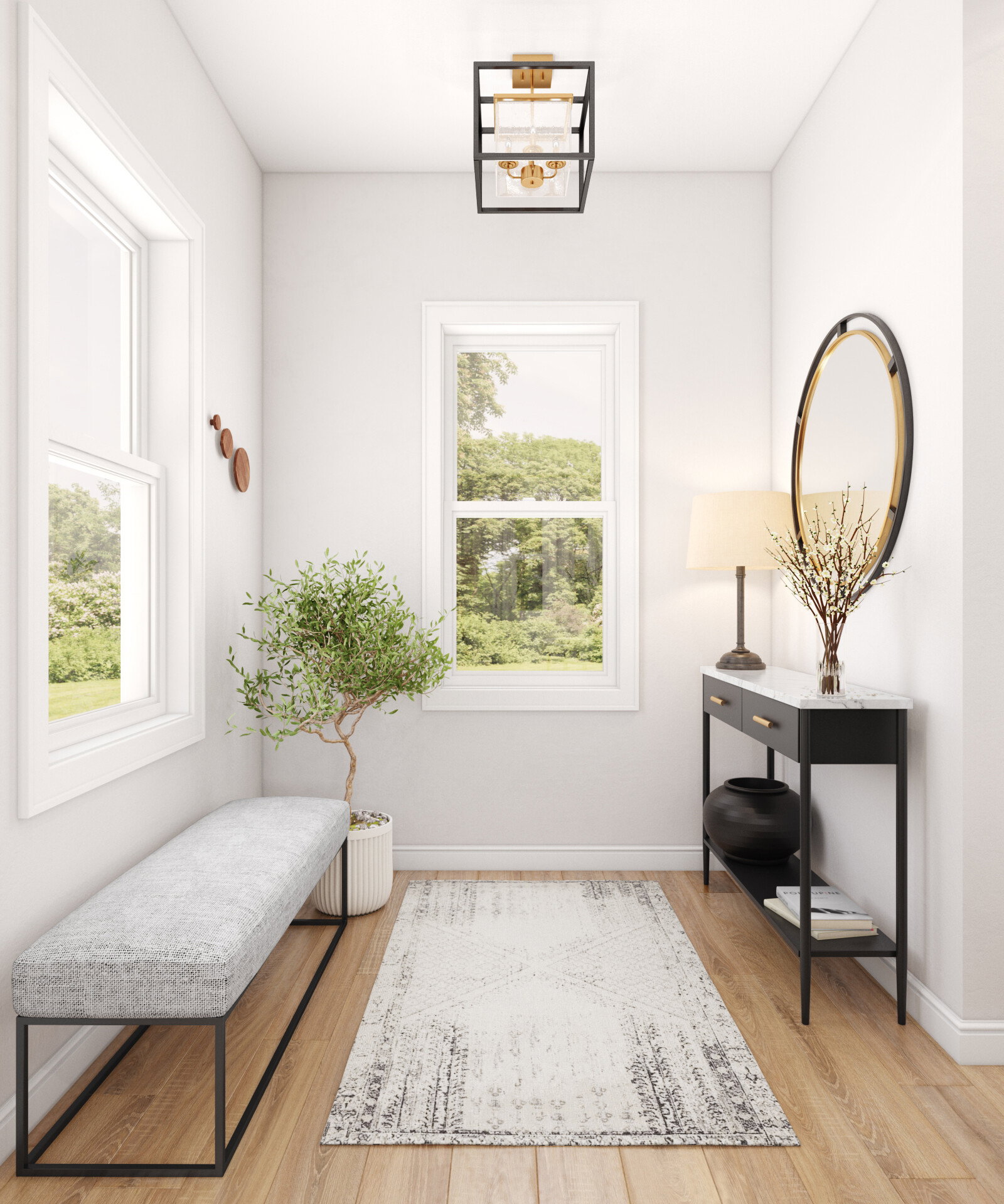 Renderizado de Sala de Estar & Cocina de Plan Abierto thumb