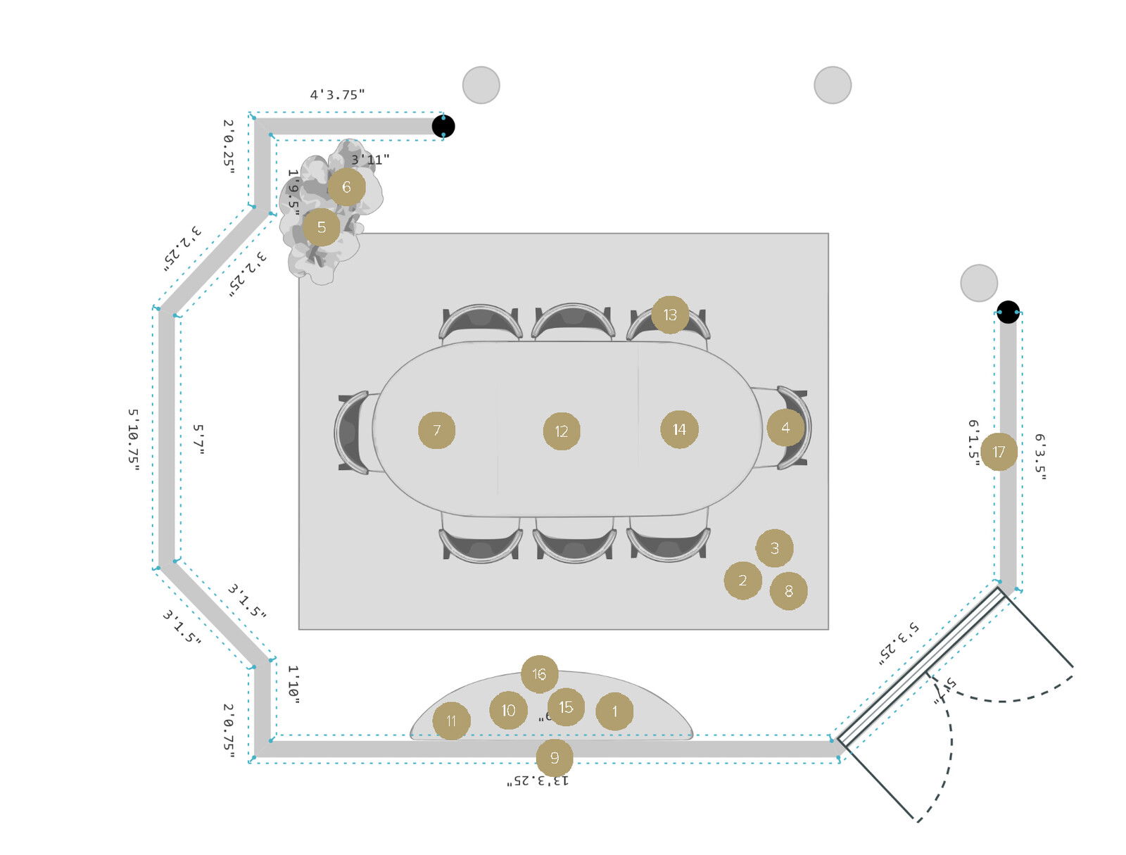 Online Designer Dining Room Floorplan