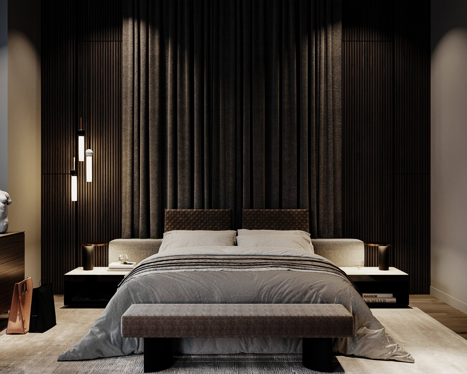 Renderizado de Diseño de Interiores Modernos y con Ambiente