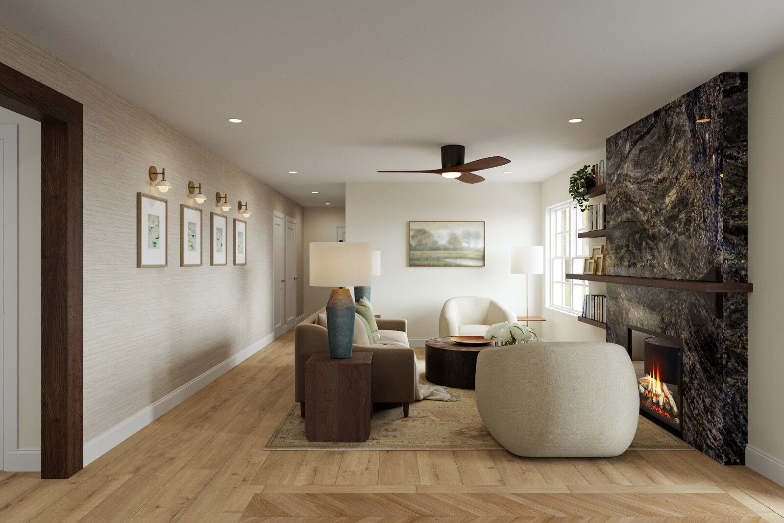 Online Designer Living Room 3D Model 3