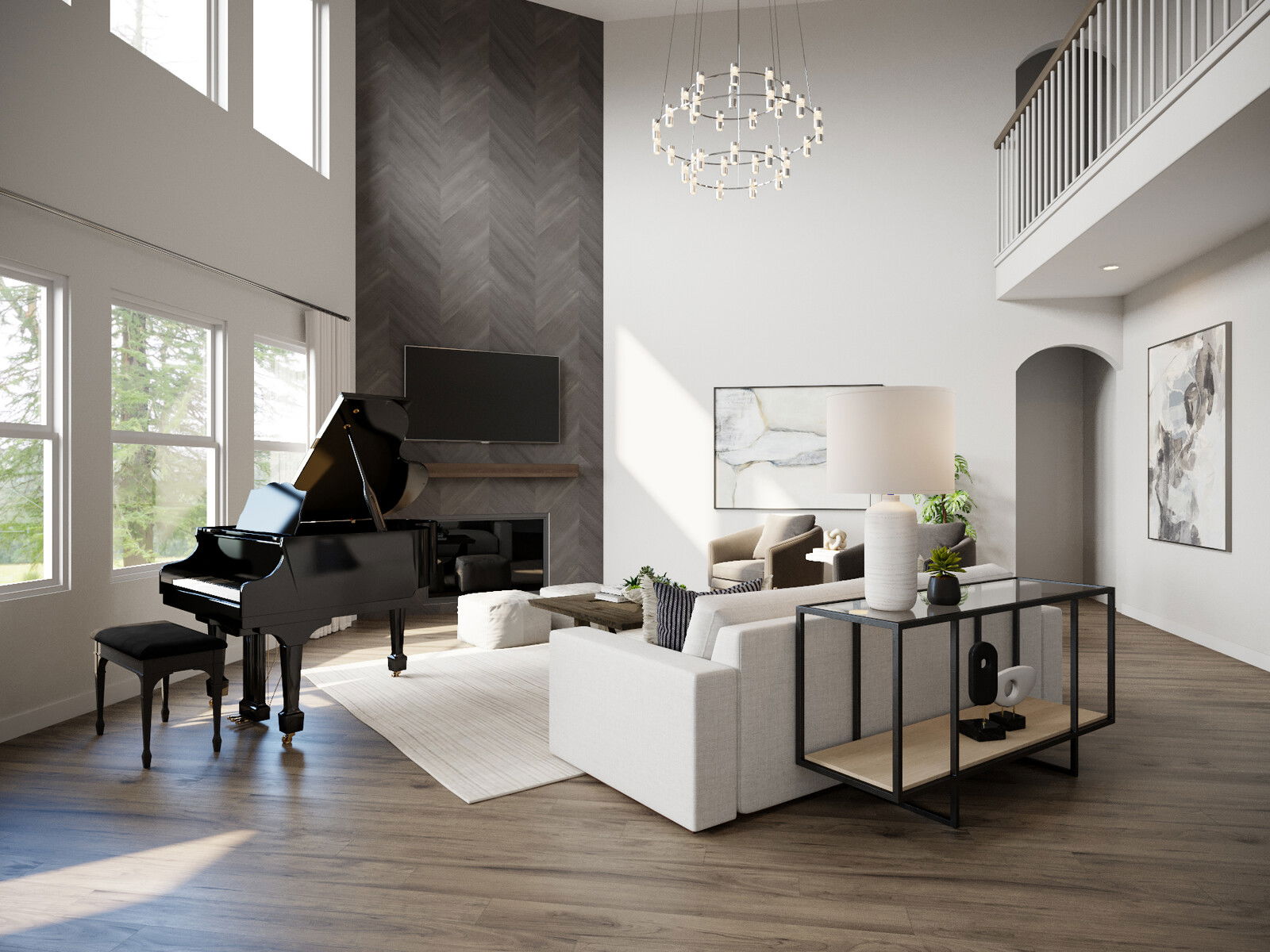 Online Designer Combined Living/Dining 3D Model 2