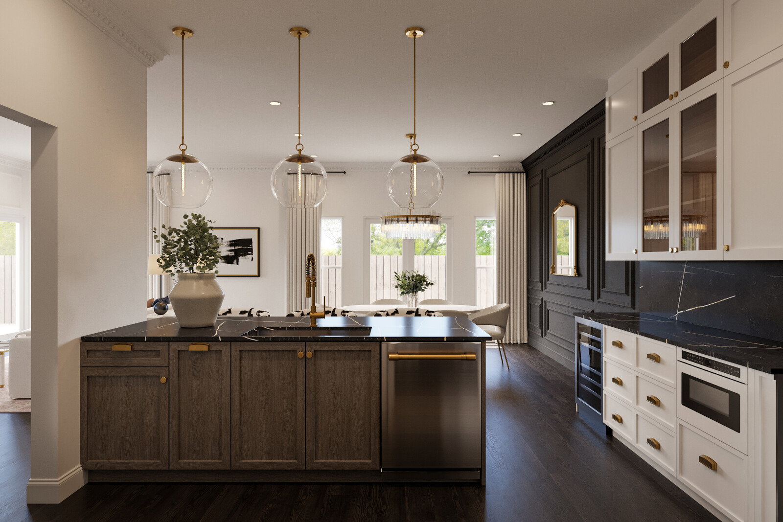 Modern Transitional Home Design Rendering thumb