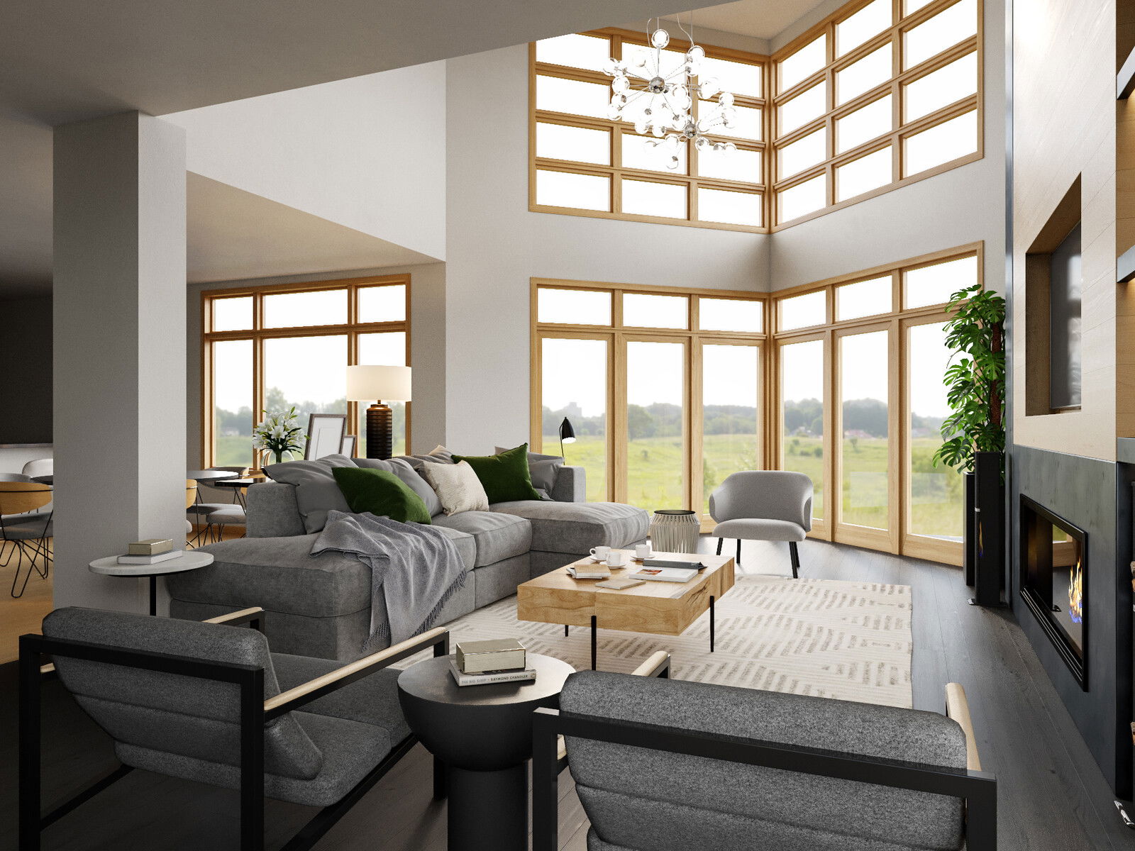 Online Designer Combined Living/Dining 3D Model 3