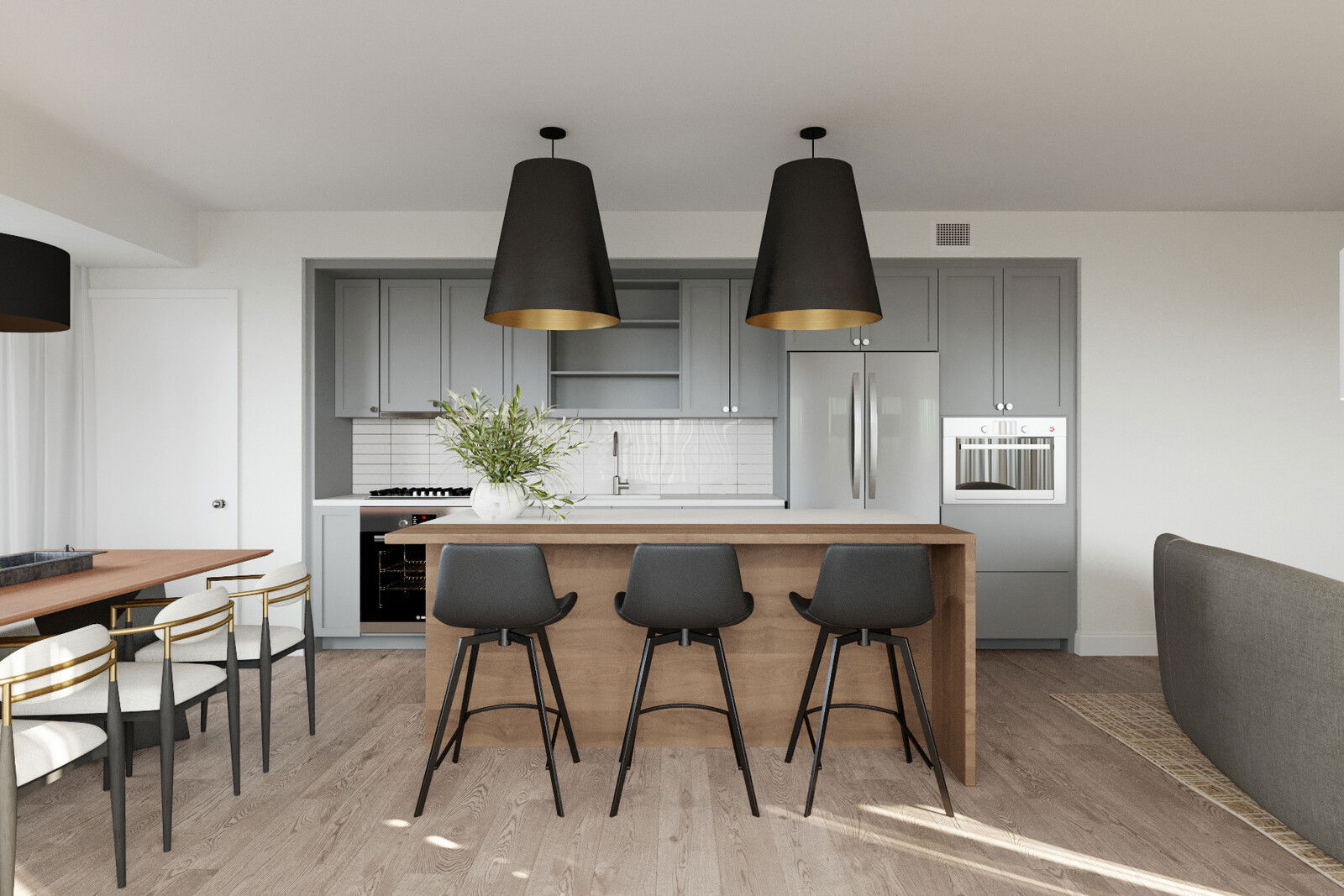 Classic Contemporary Interior Design Rendering thumb
