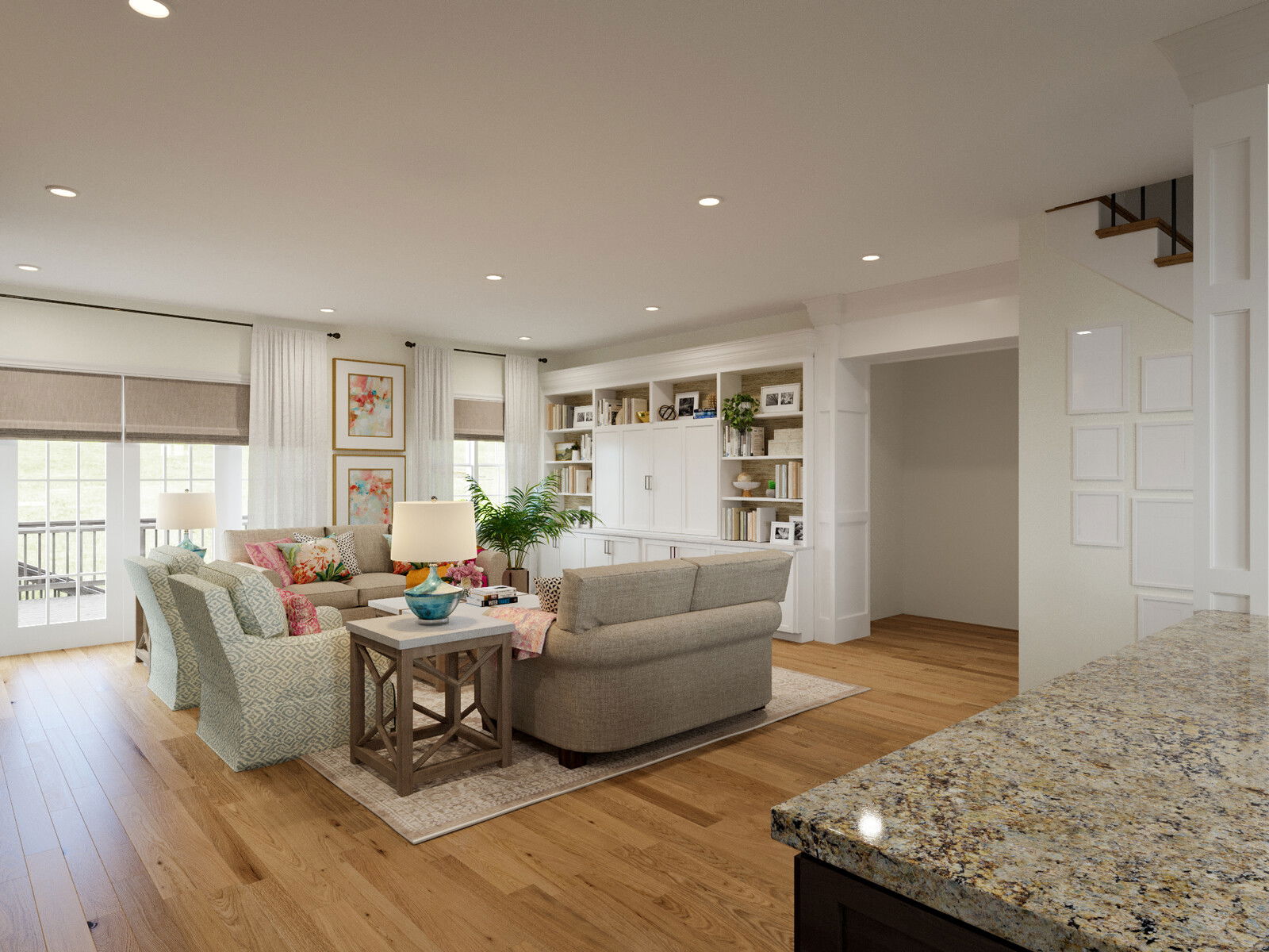 Online Designer Combined Living/Dining 3D Model 1