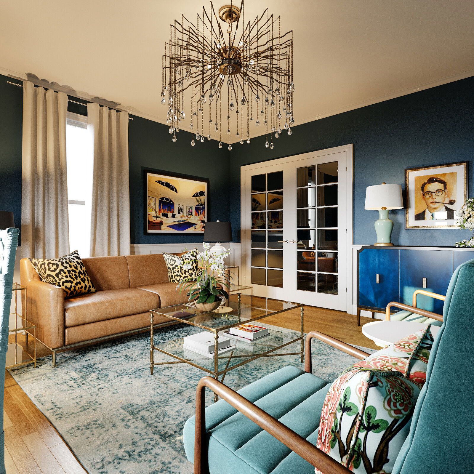 Sleek Eclectic Living Room Eclectic Living Room Interior Design